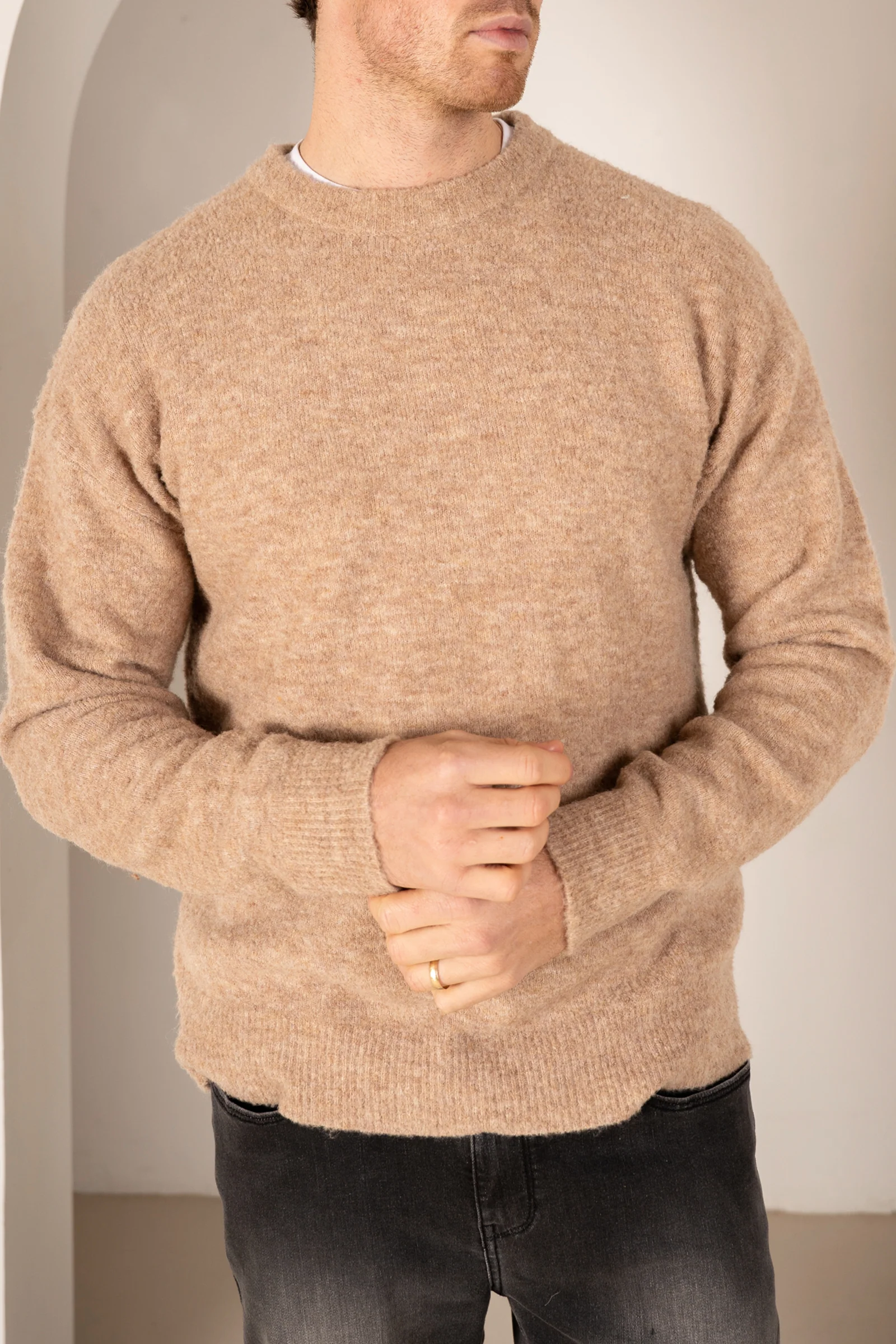 Souffle Crew Neck Sweatshirt - Oatmeal