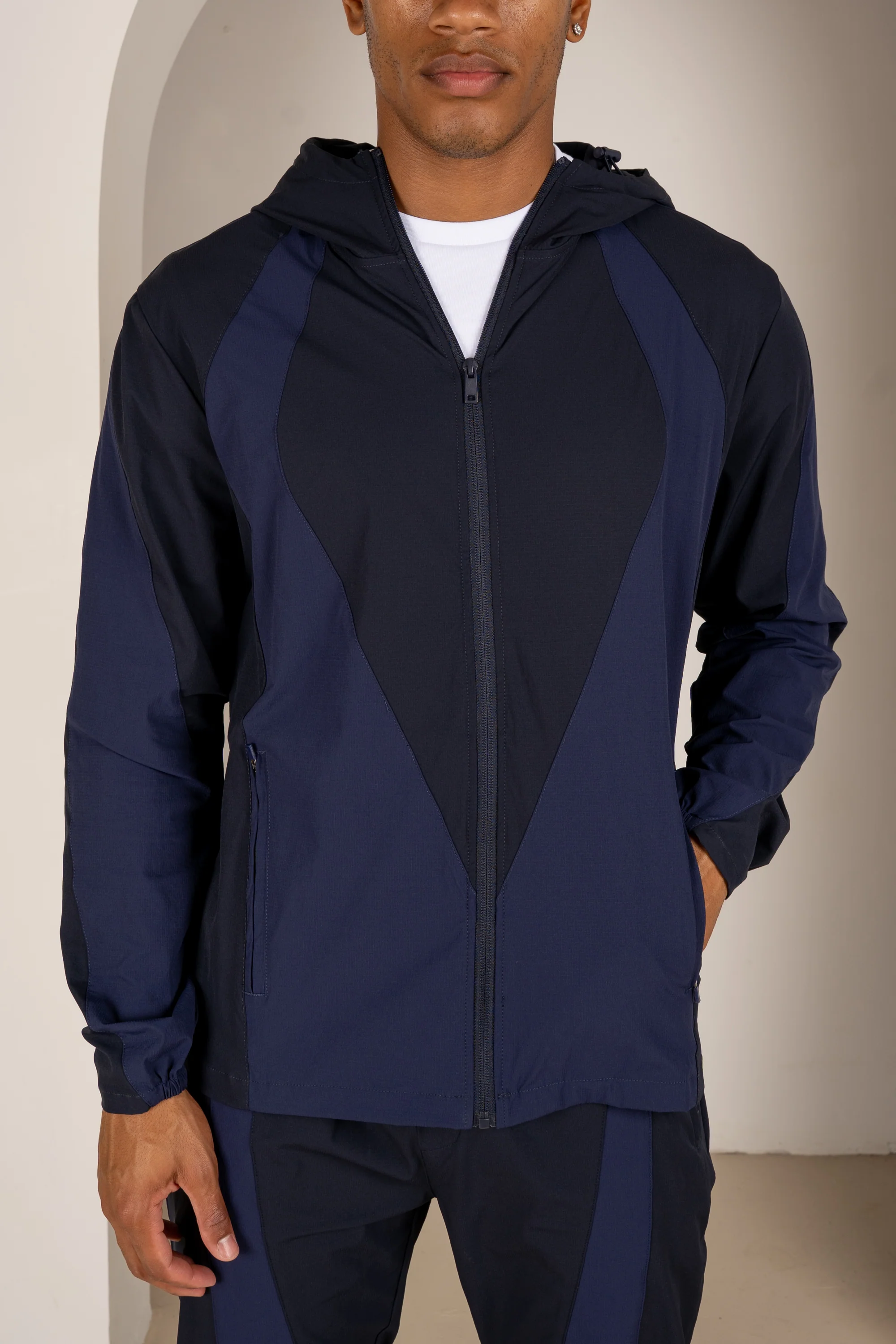 Premium Technical V2 Panelled Jacket - Navy