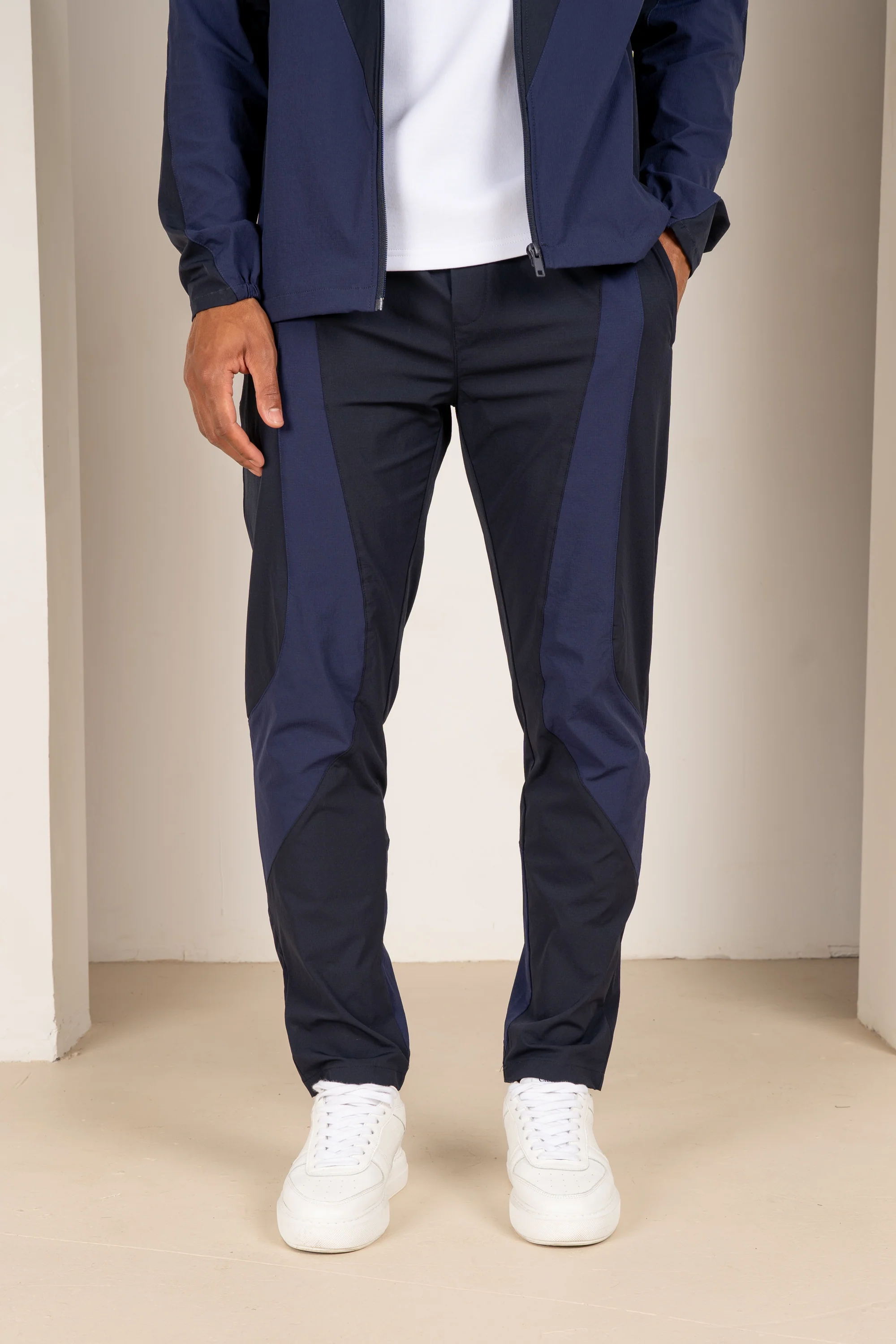 Premium Technical V2 Panelled Pants - Navy