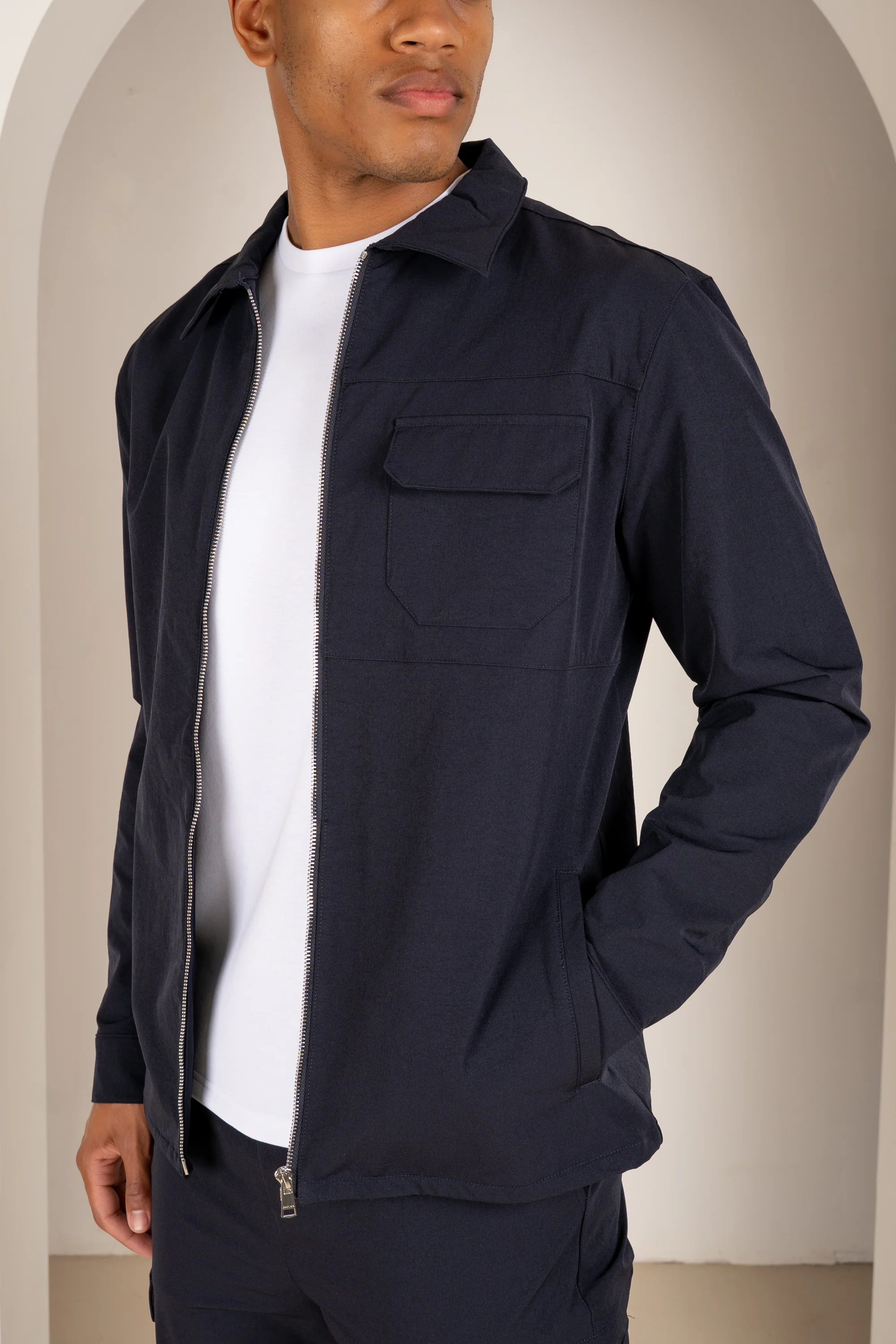 Premium Detail Cargo Jacket V2 - Navy