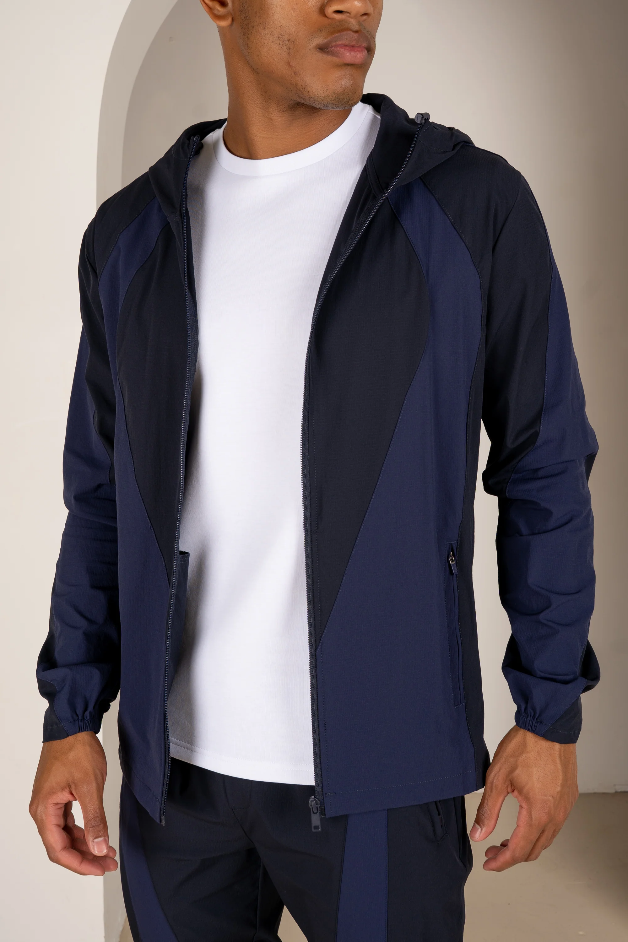 Premium Technical V2 Panelled Jacket - Navy