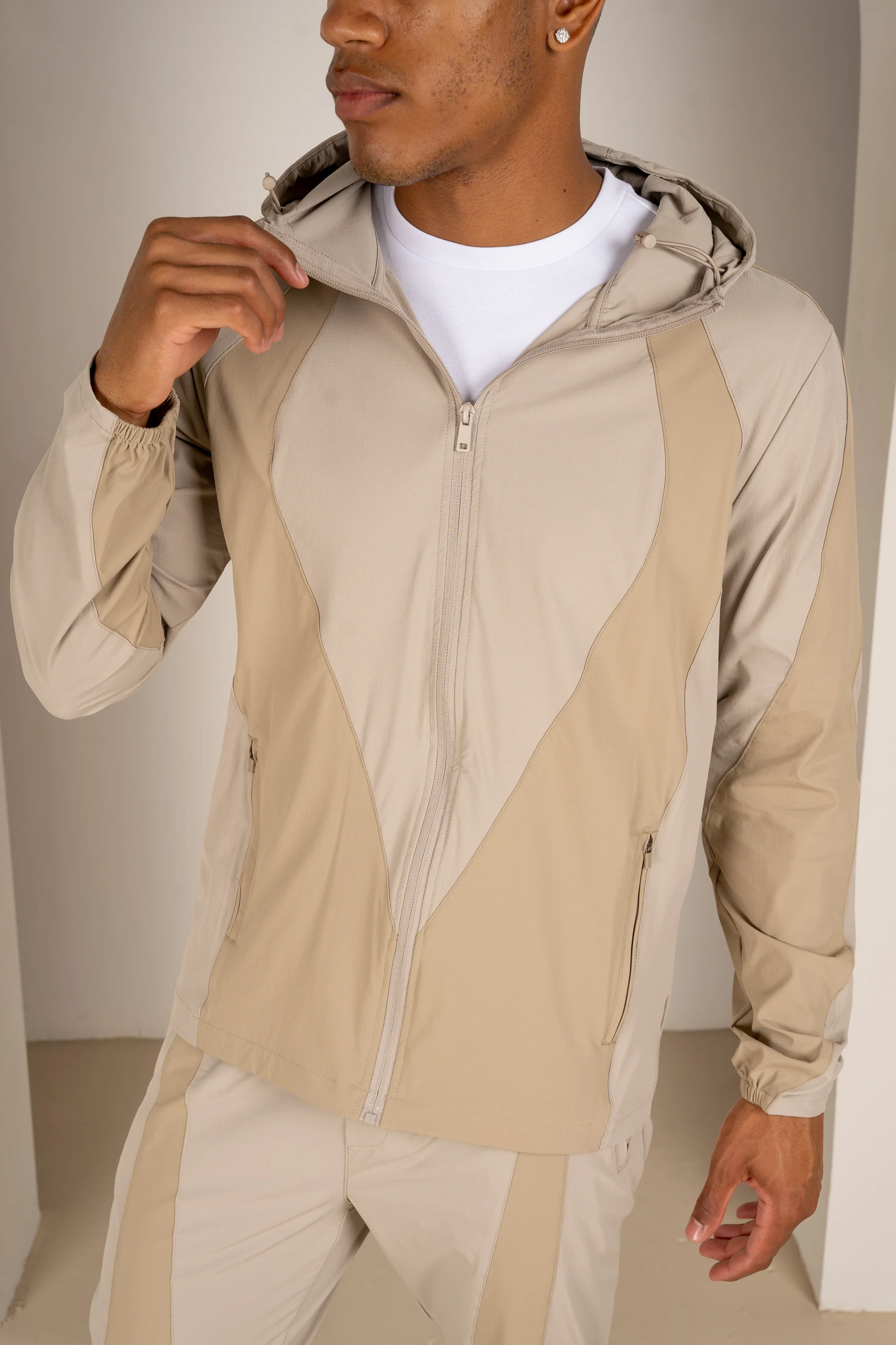 Premium Technical V2 Panelled Jacket - Stone