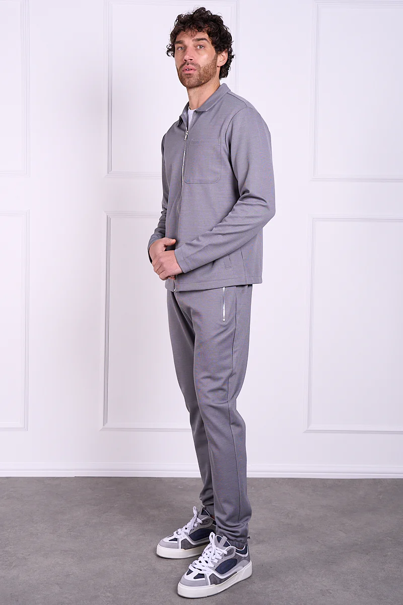 Pique Tailored Jogger - Grey