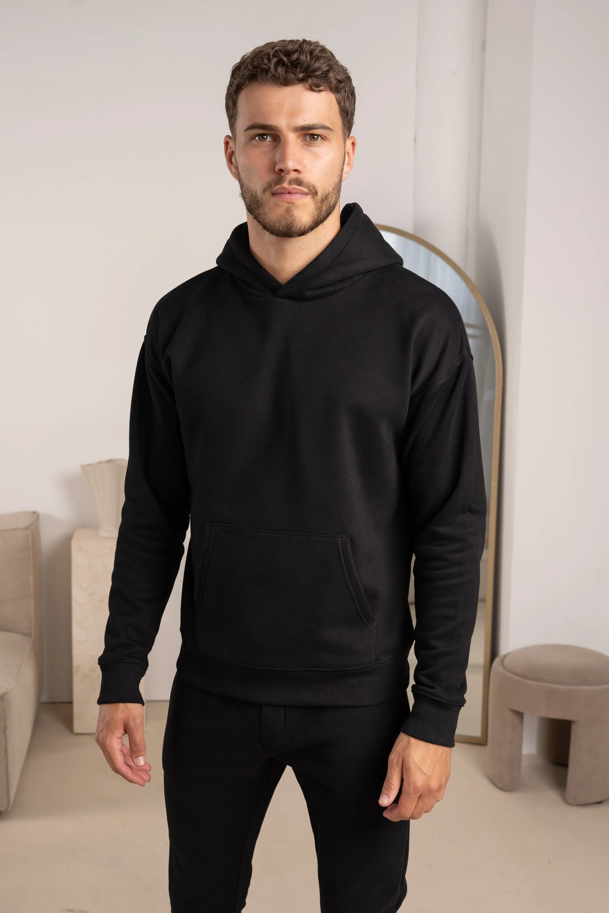 Premium Essential Tracksuit Hoodie - Black