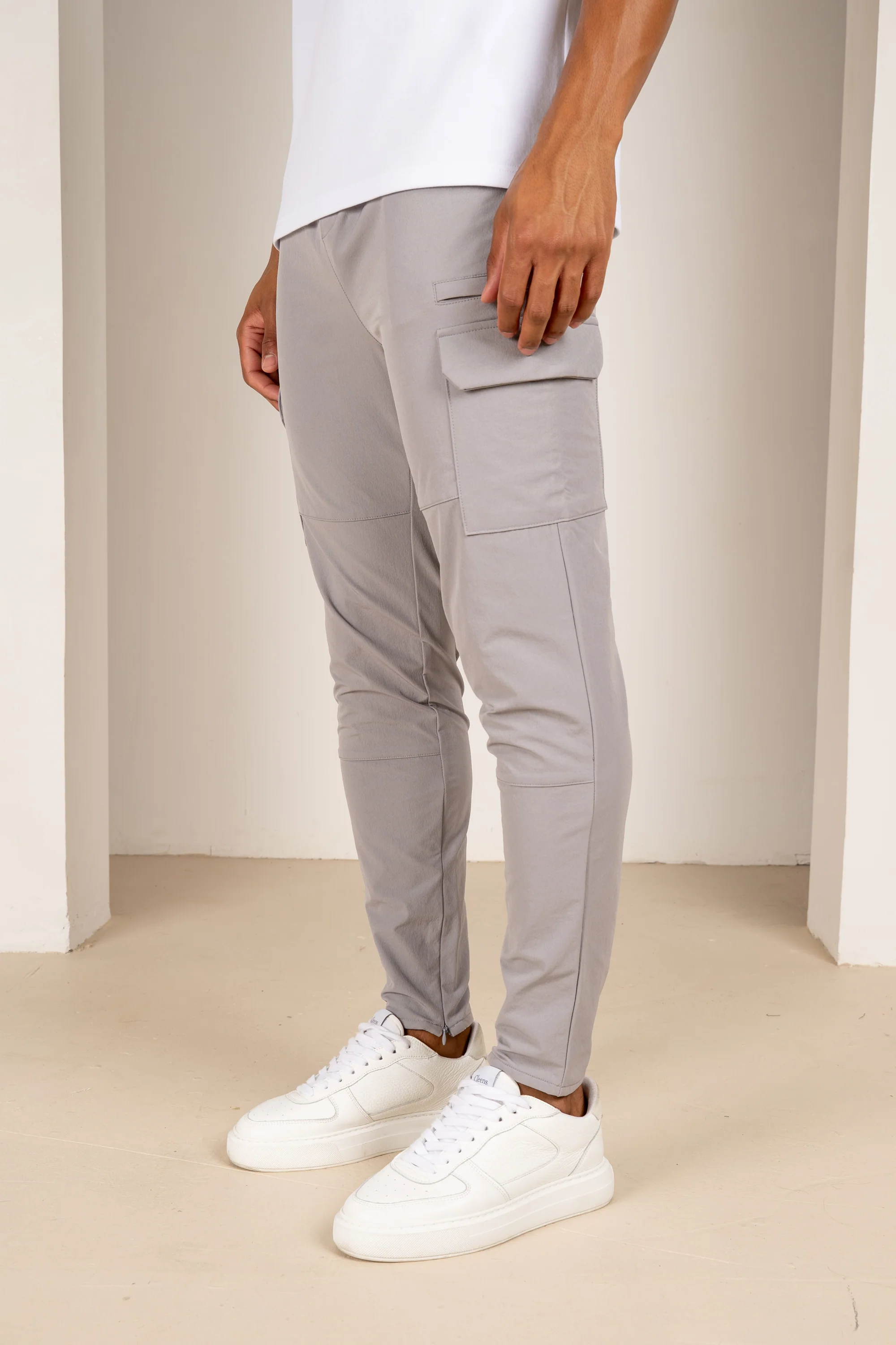 Premium Detail Cargo Pants V2 - Grey