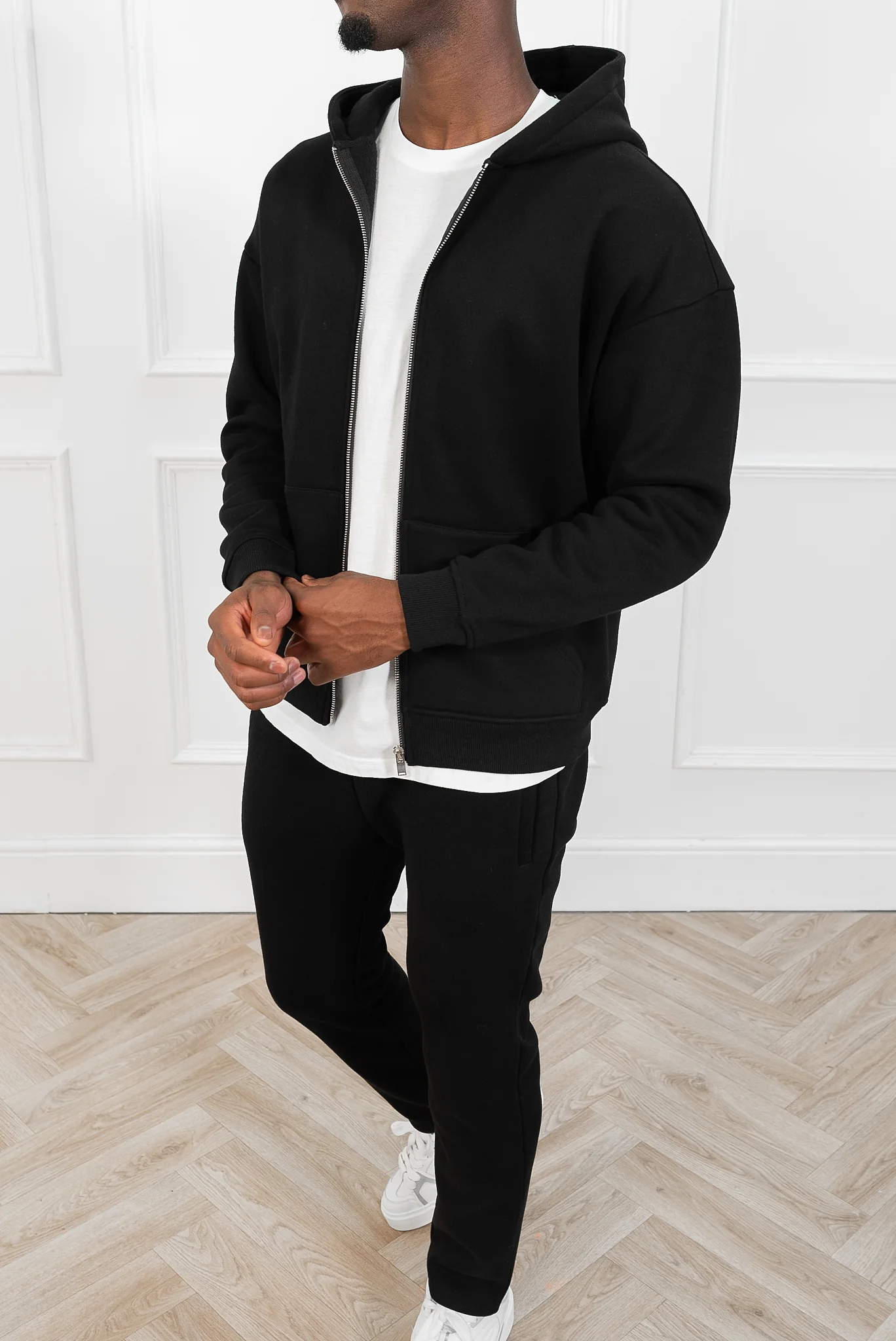 (Different leg length version) Premium Luxe Straight Leg Jogger - Black