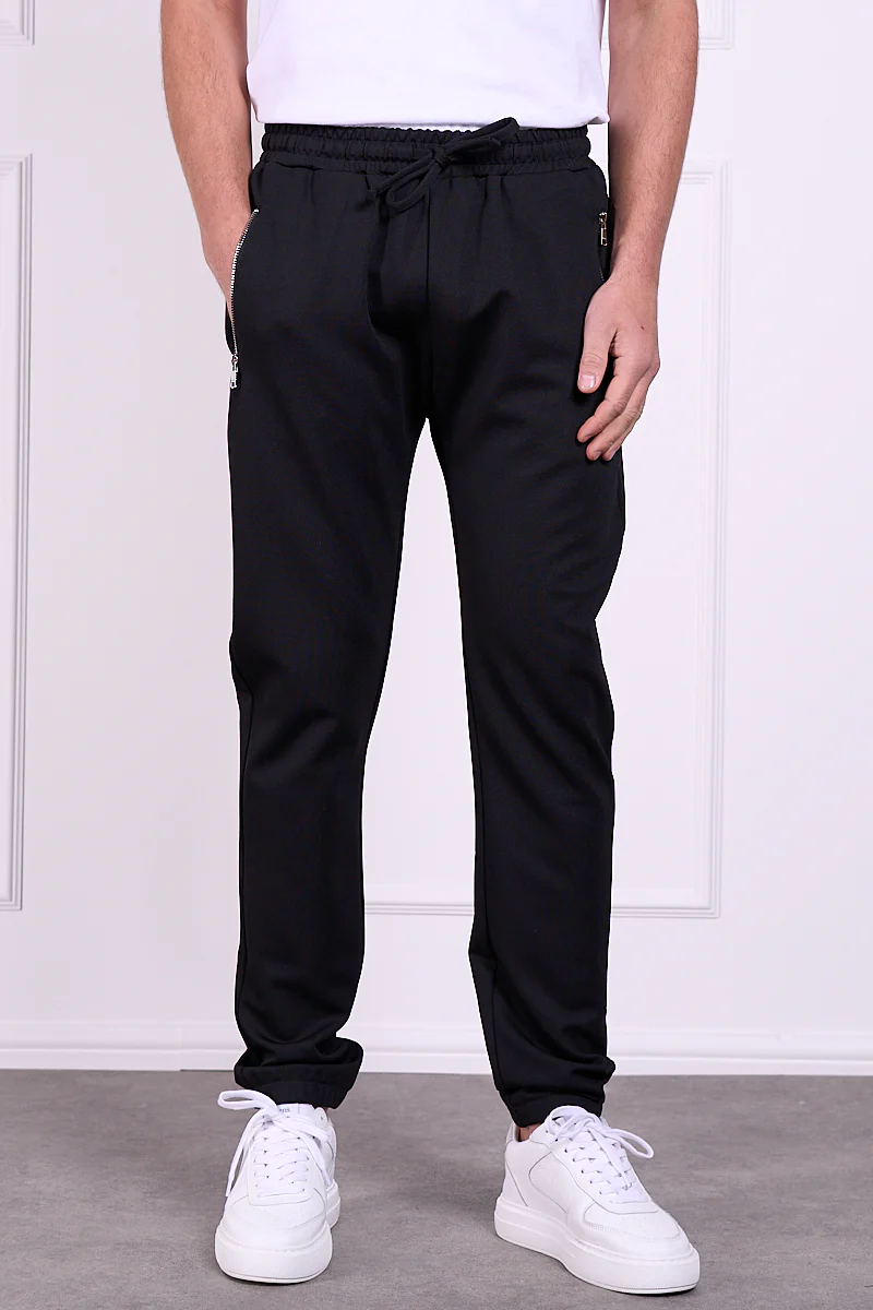 Pique Tailored Jogger - Black