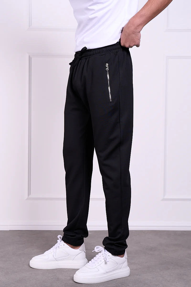 Pique Tailored Jogger - Black