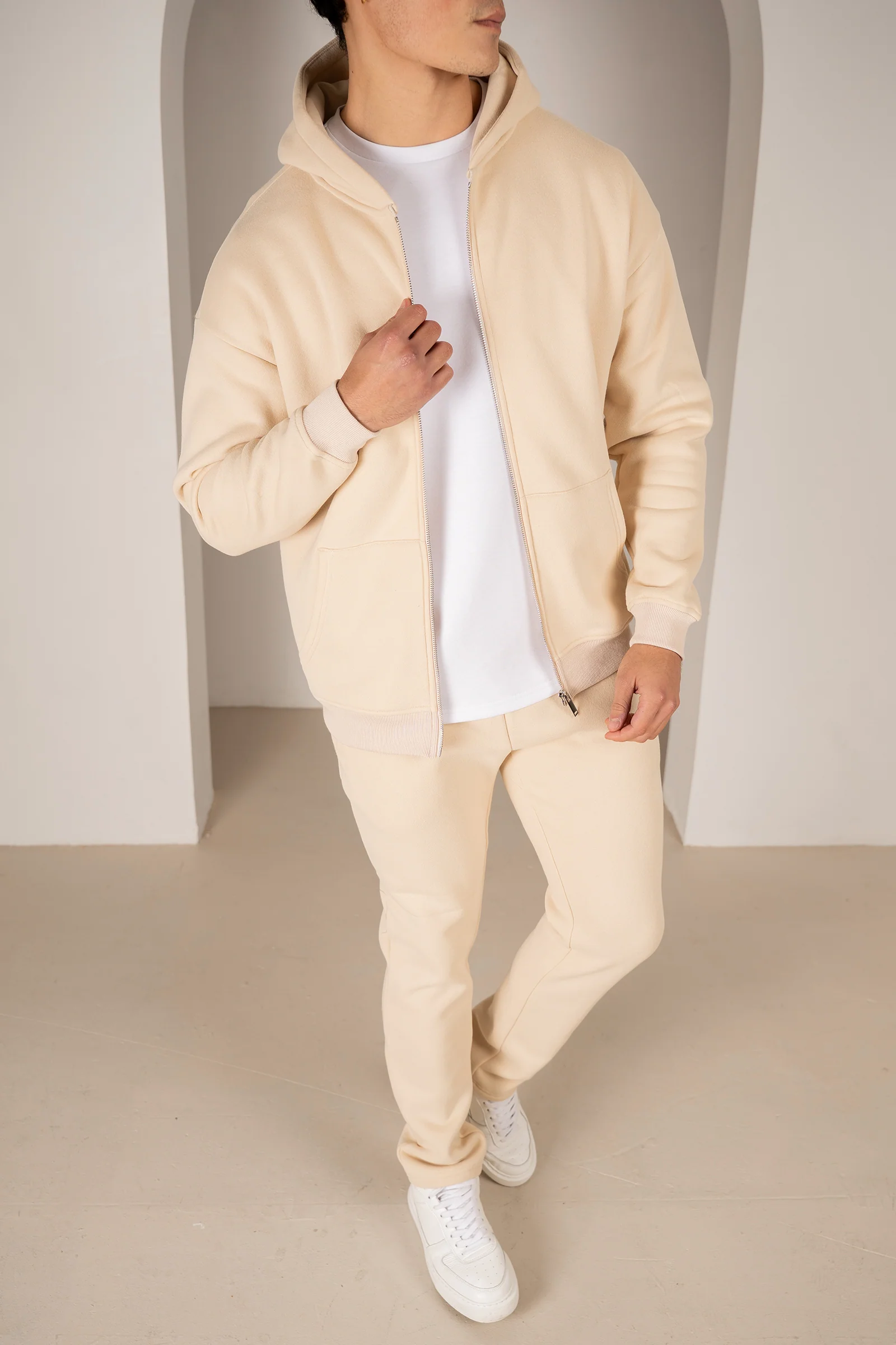 (Different leg length version) Premium Luxe Straight Leg Jogger - Stone