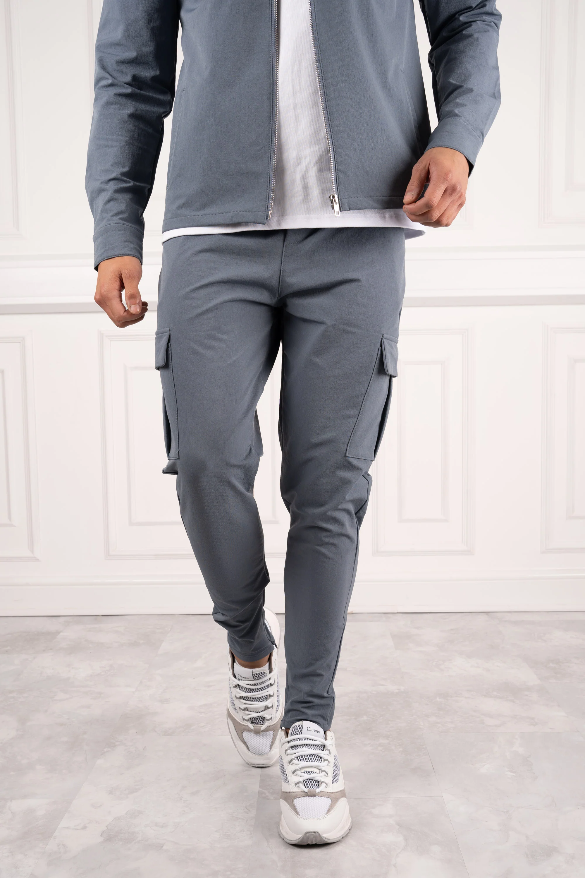 Premium Cargo Utility Pants - Steel Blue