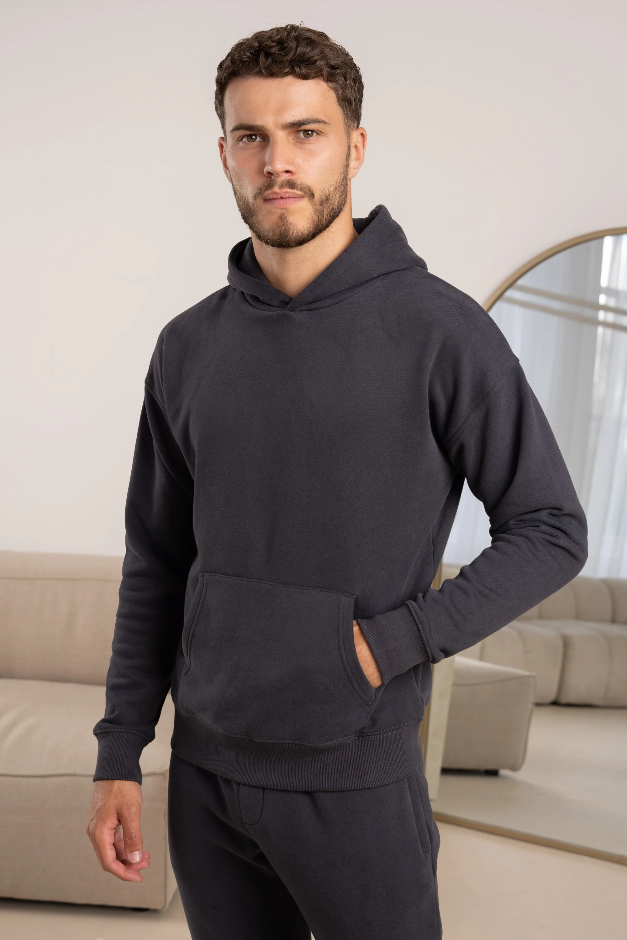 Premium Essential Tracksuit Hoodie - Charcoal
