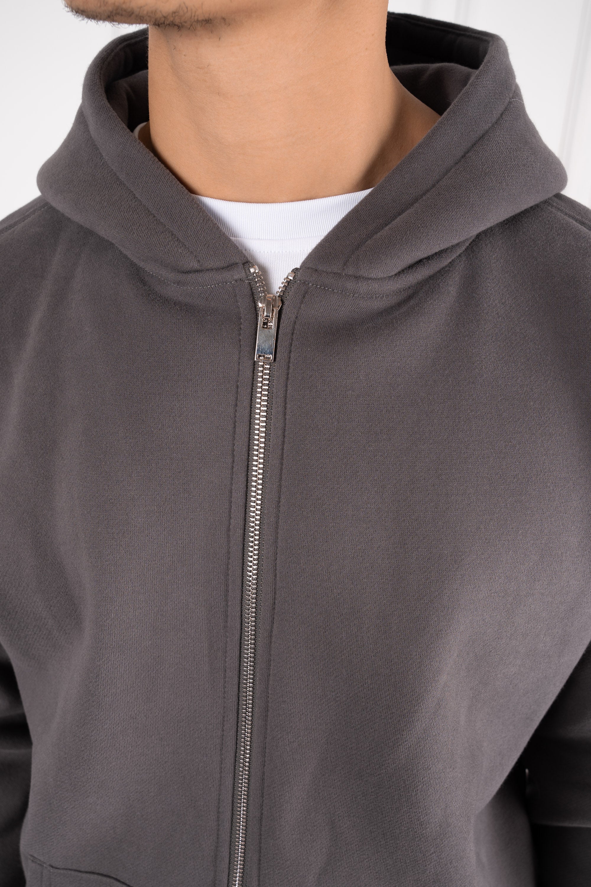 Premium Luxe Zip Up Hoody - Charcoal