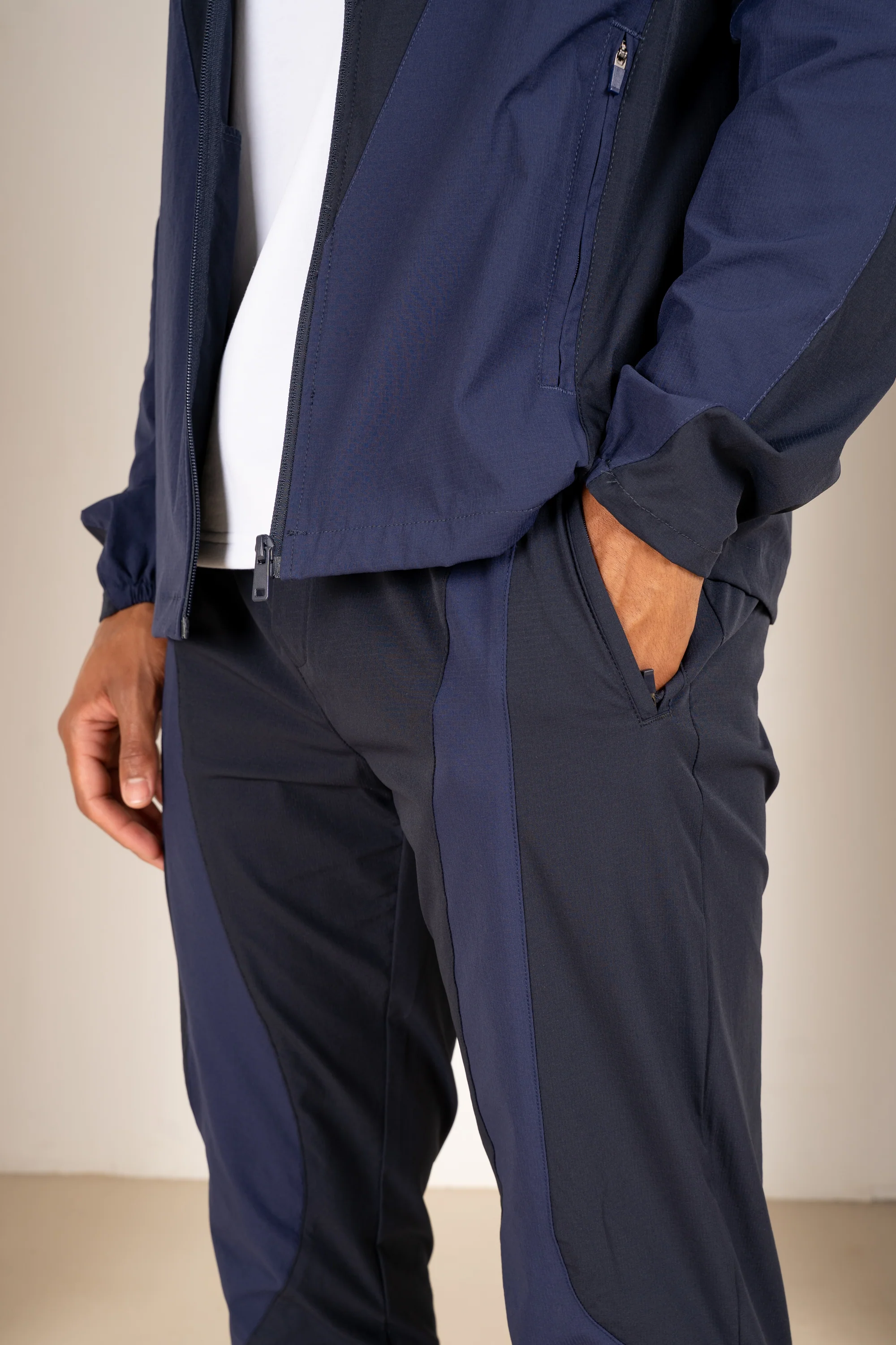 Premium Technical V2 Panelled Pants - Navy
