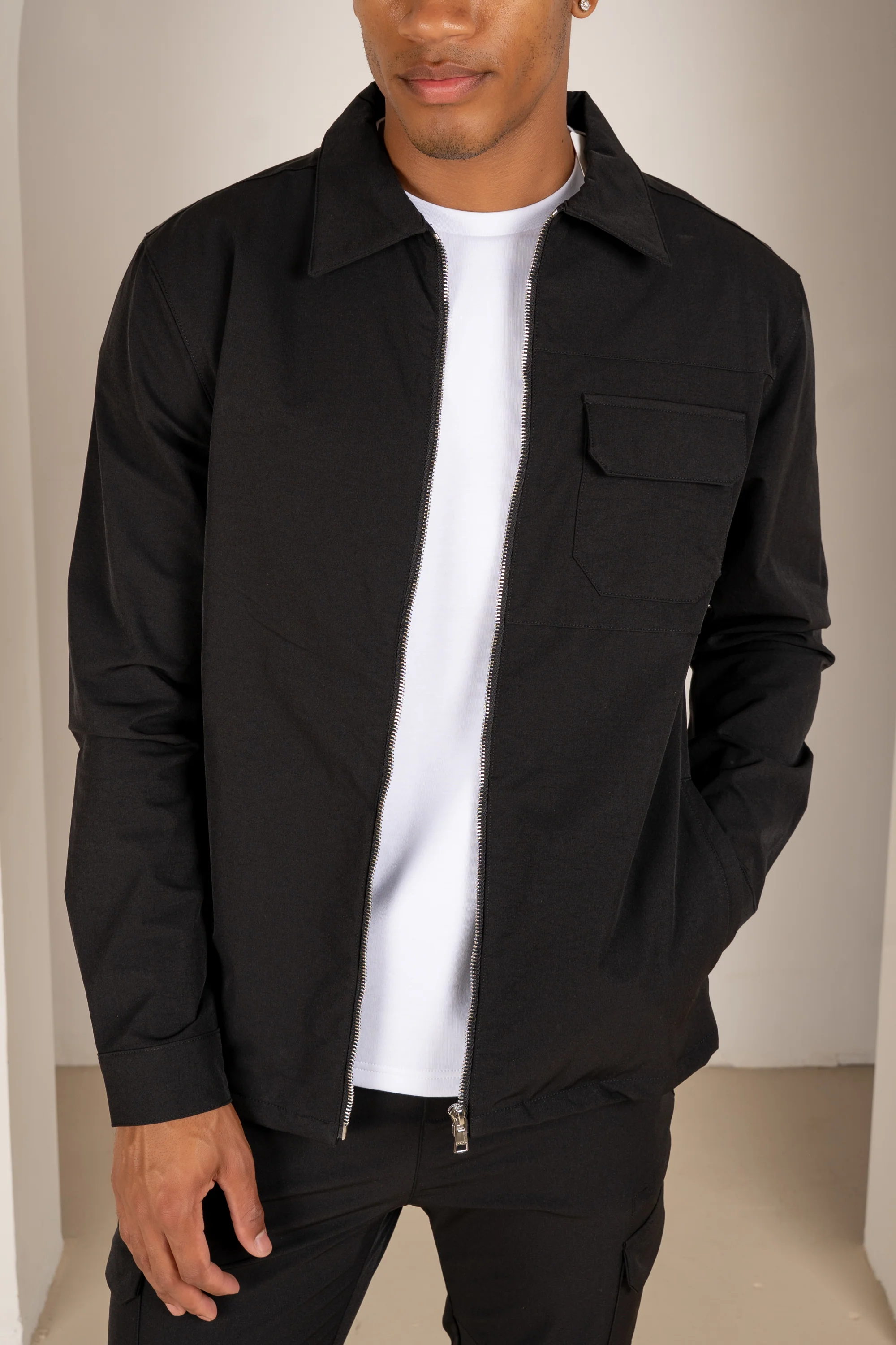 Premium Detail Cargo Pants V2 - Black