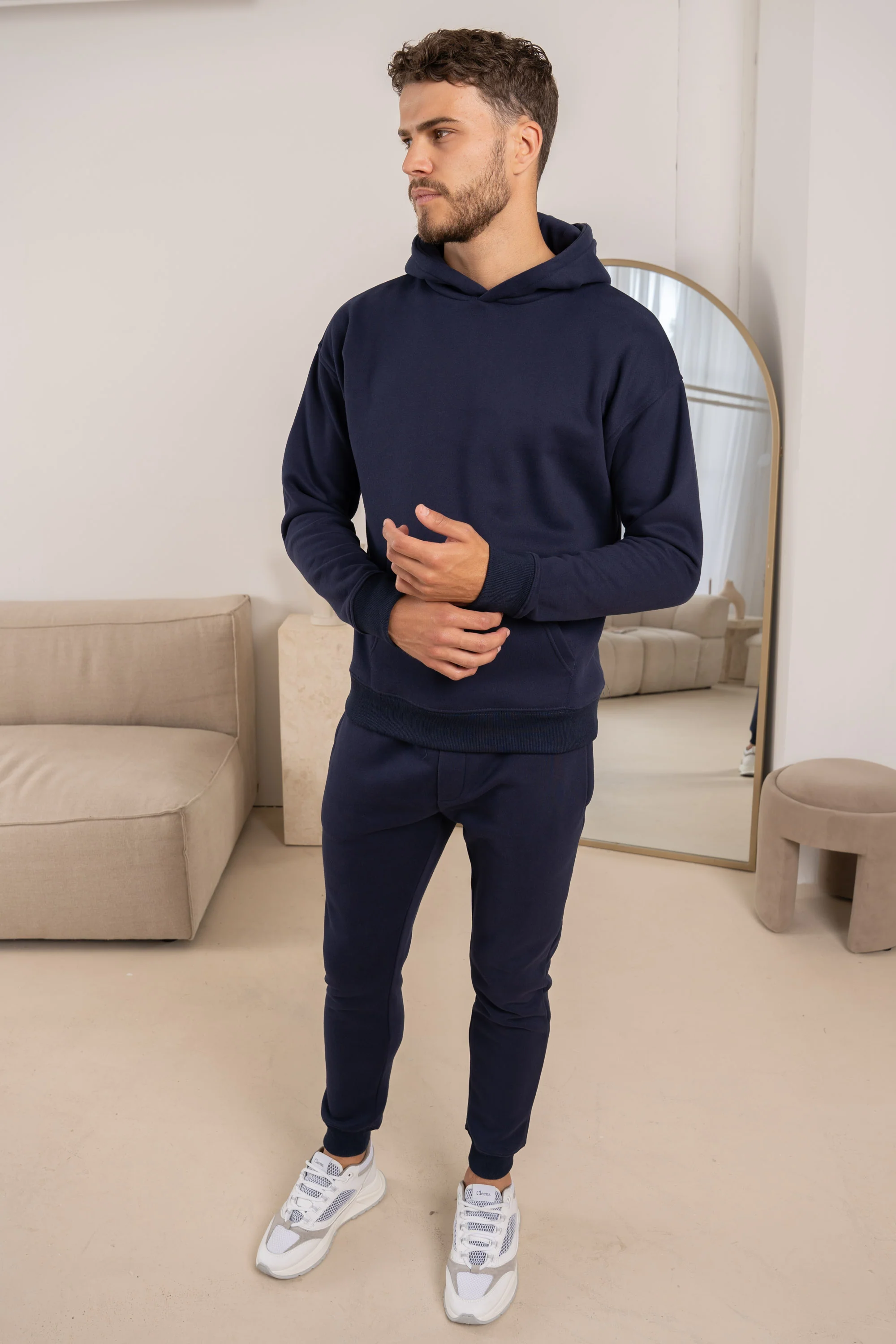 Premium Essential Tracksuit Hoodie - Navy