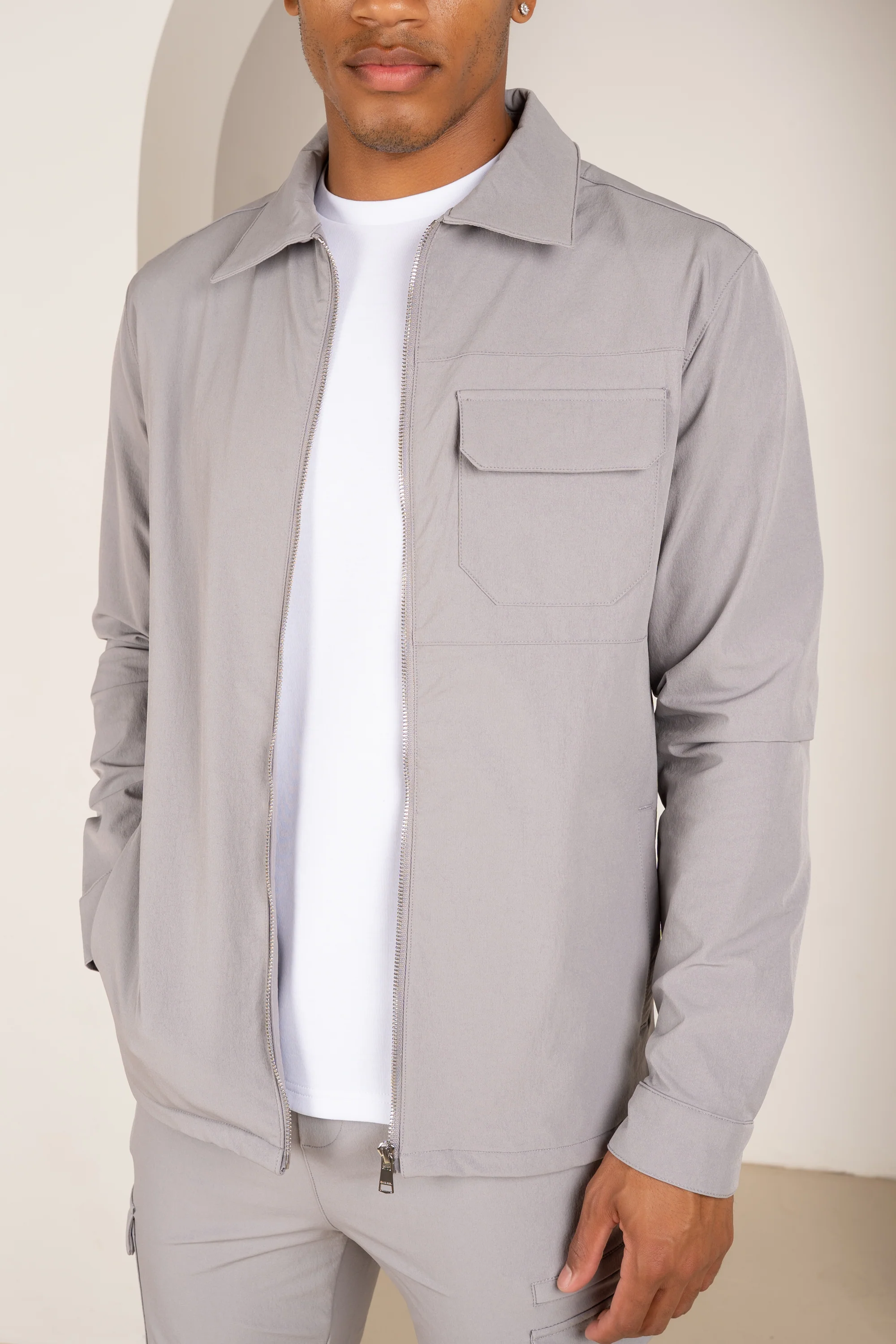 Premium Detail Cargo Jacket V2 - Grey
