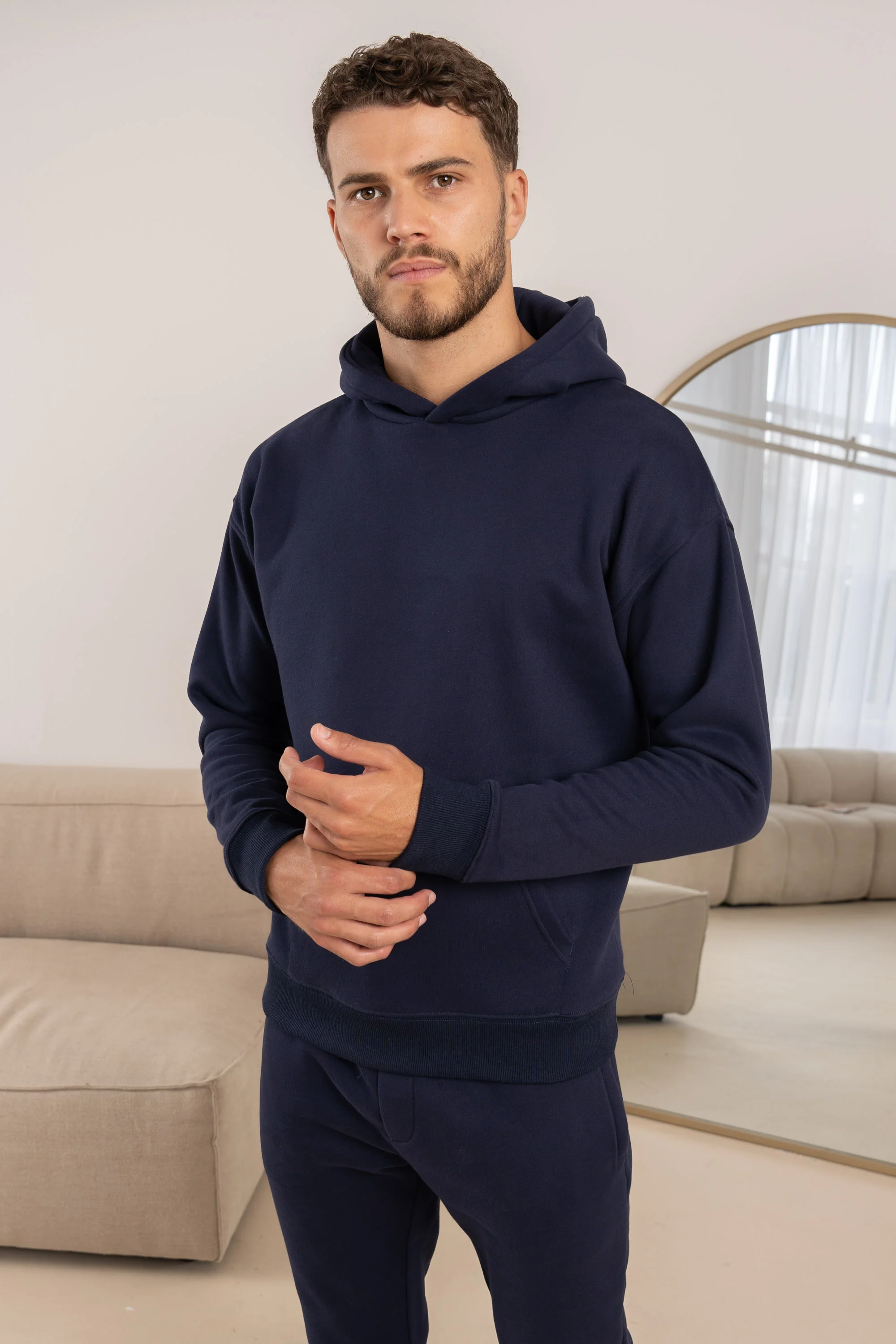 Premium Essential Tracksuit Hoodie - Navy