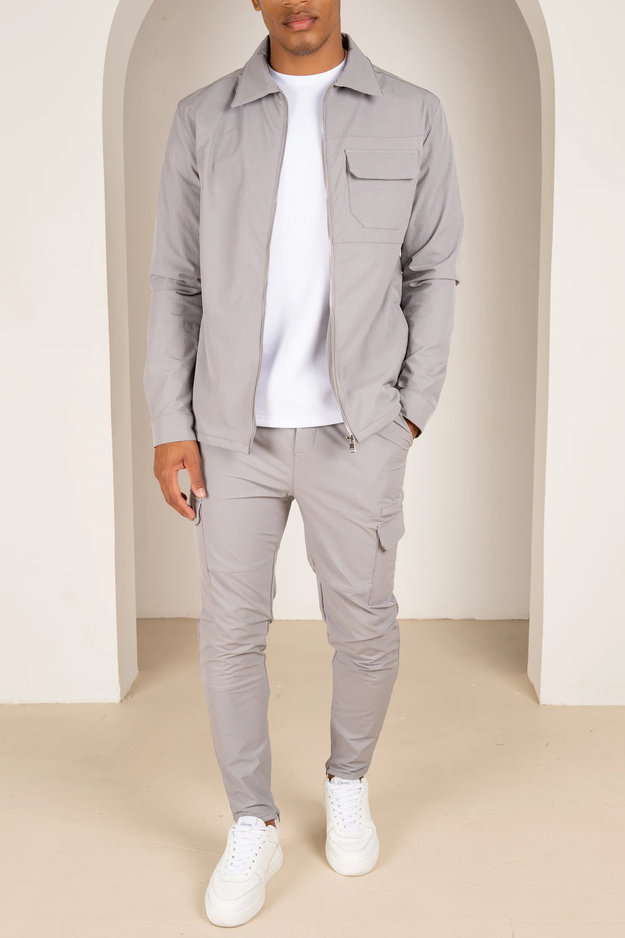 Premium Detail Cargo Jacket V2 - Grey