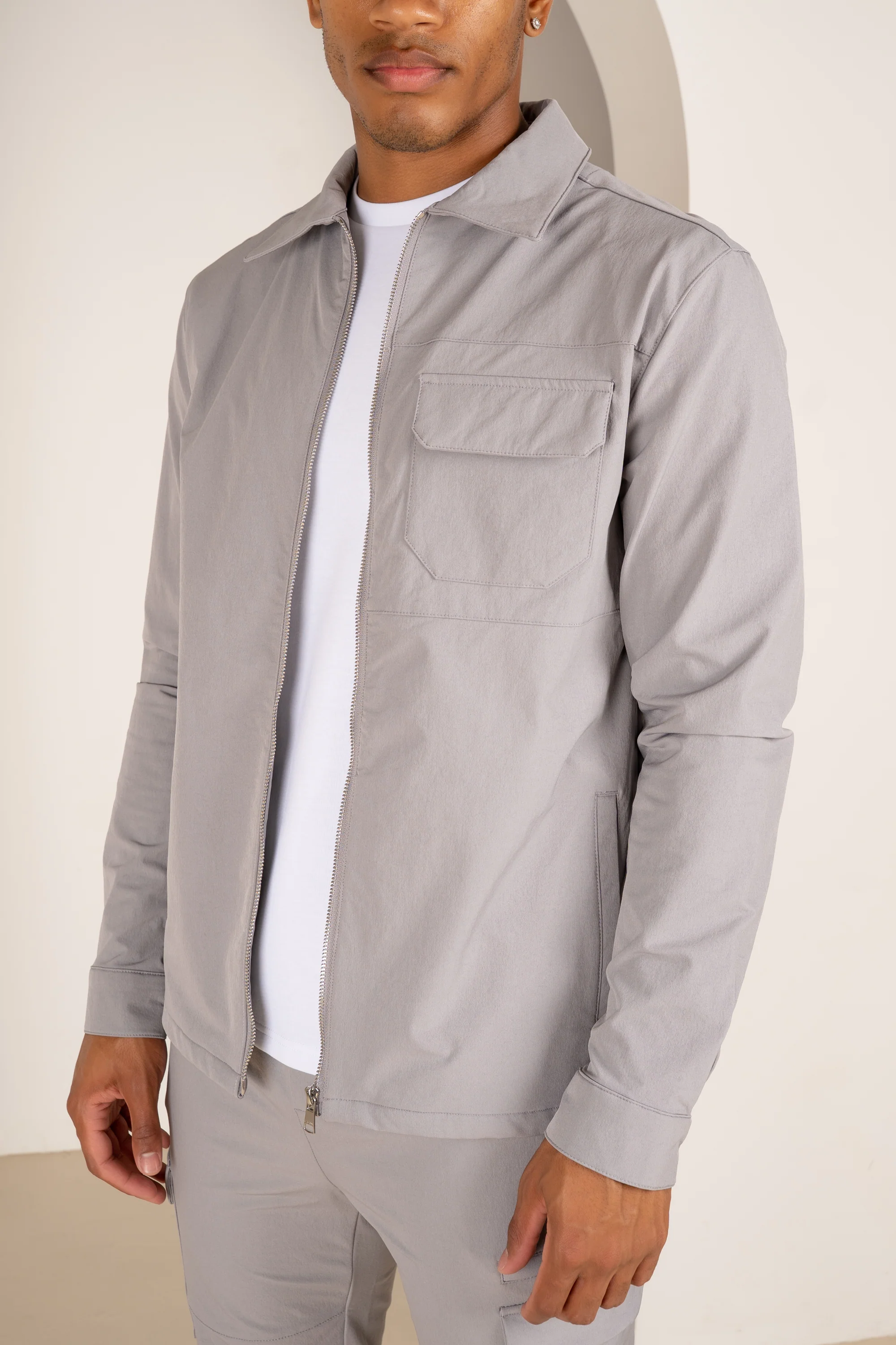 Premium Detail Cargo Jacket V2 - Grey