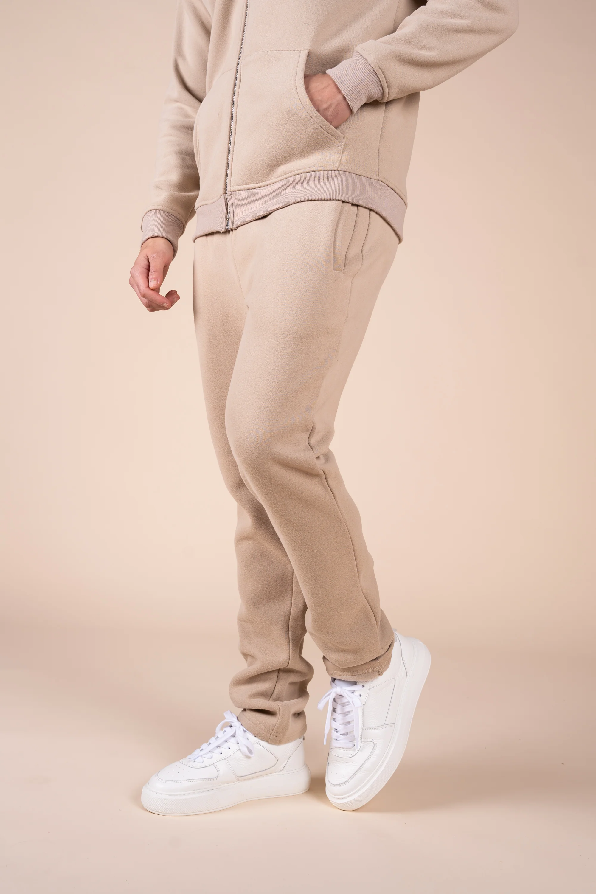 (Different leg length version) Premium Luxe Straight Leg Jogger - Taupe