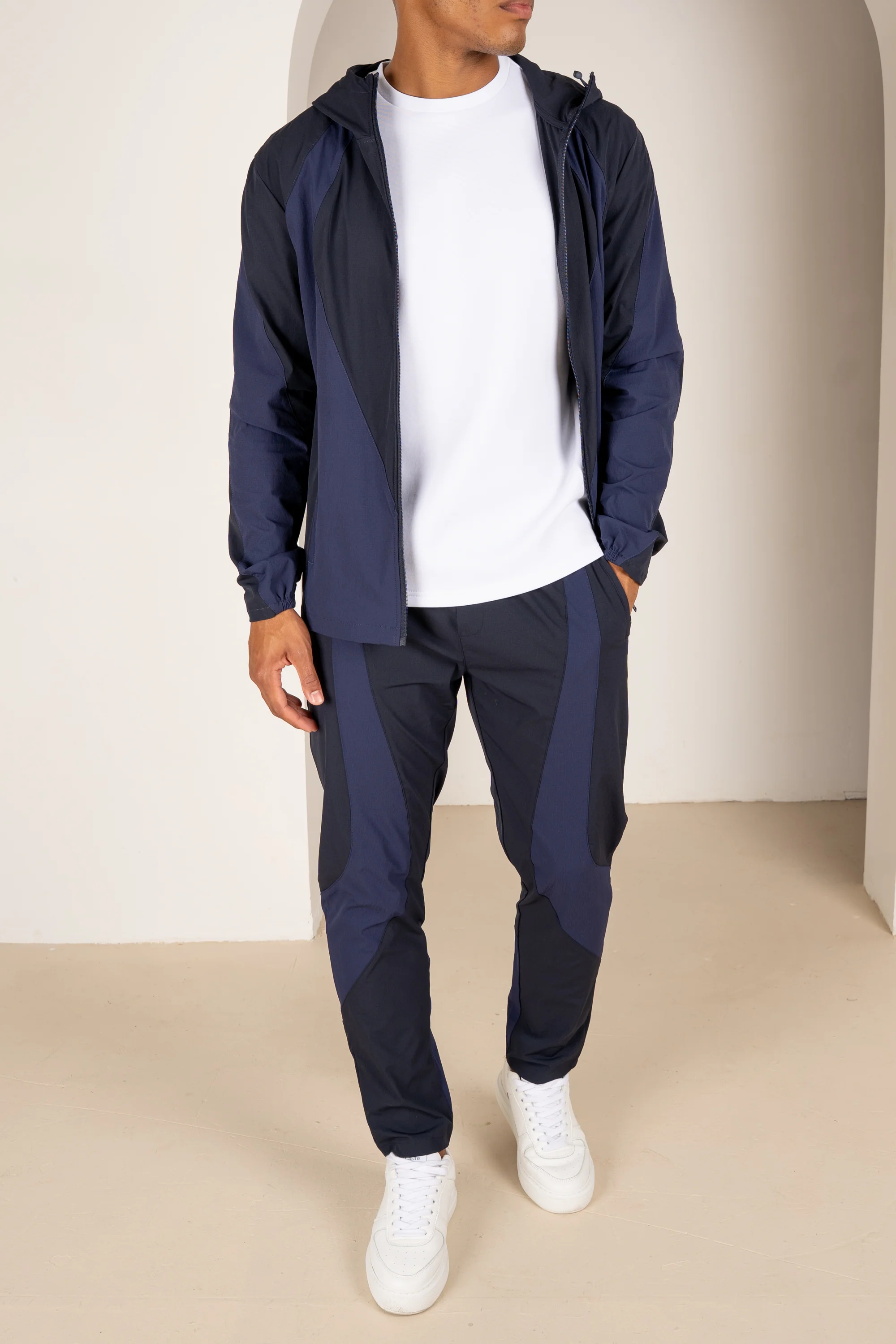 Premium Technical V2 Panelled Pants - Navy