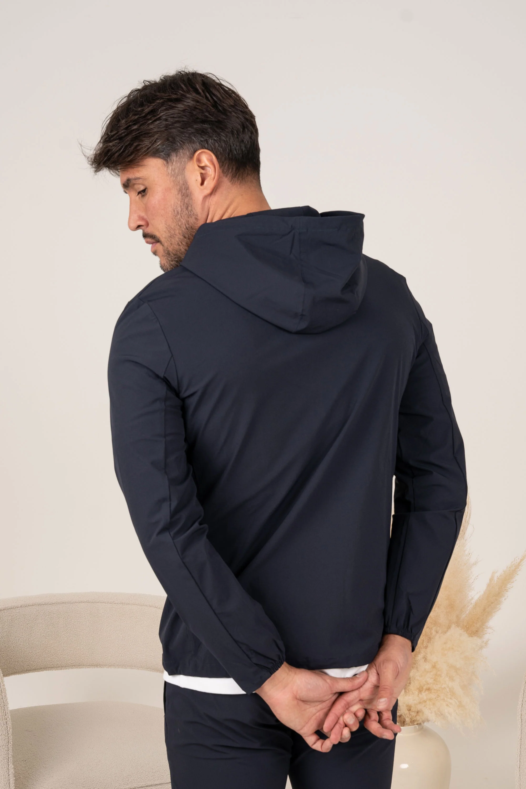 Premium Technical Windbreaker Jacket - Navy