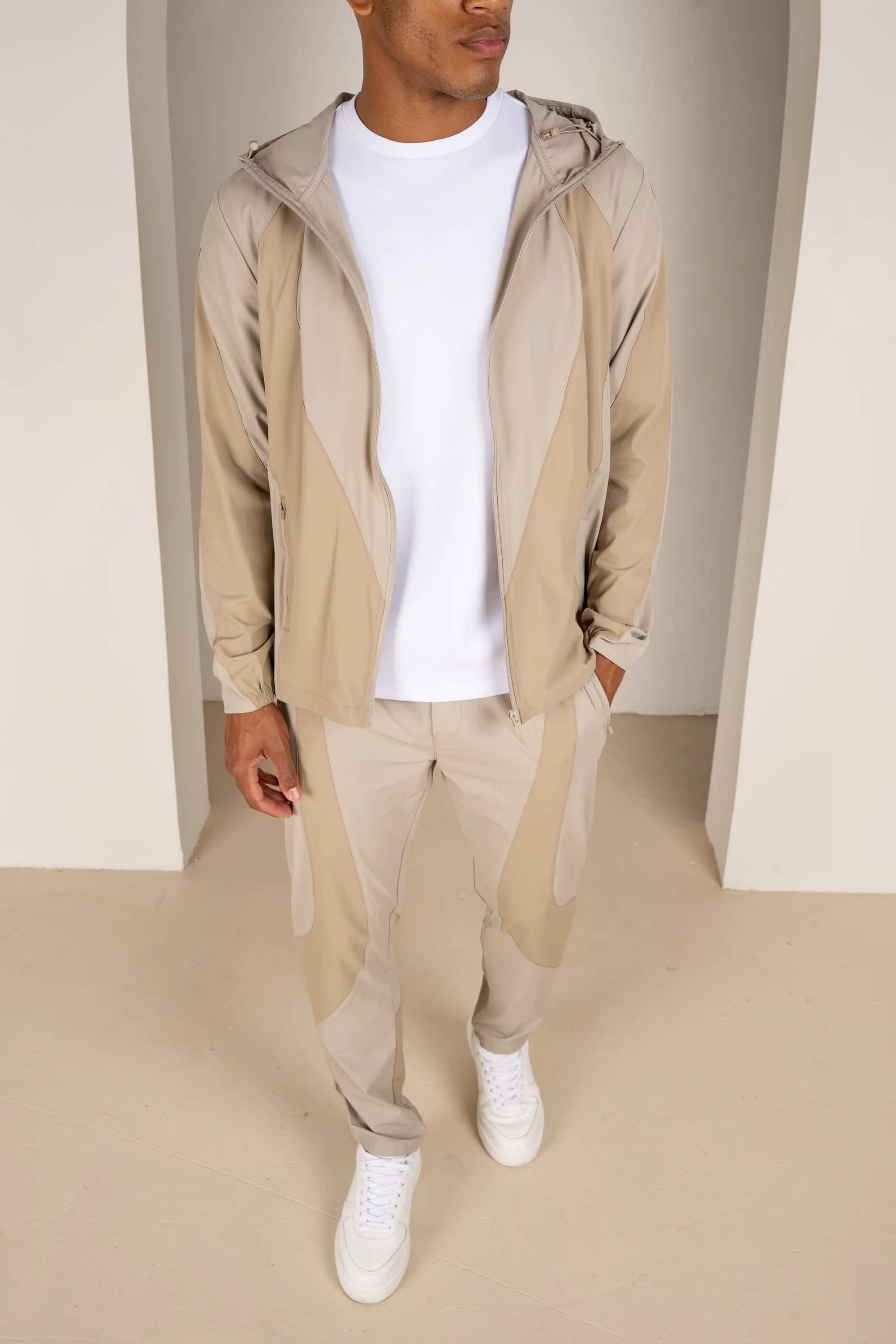 Premium Technical V2 Panelled Jacket - Stone