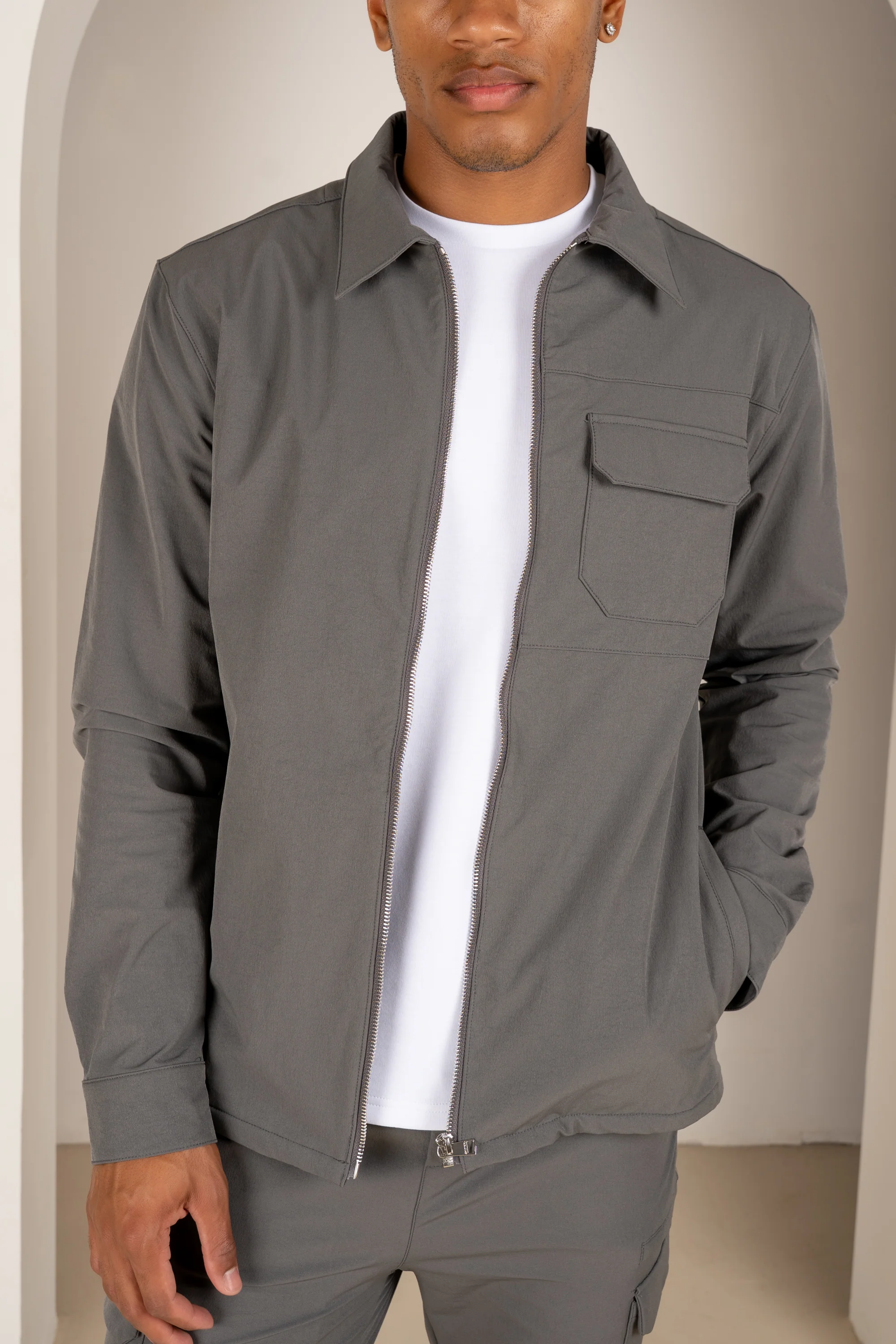 Premium Detail Cargo Pants V2 - Charcoal