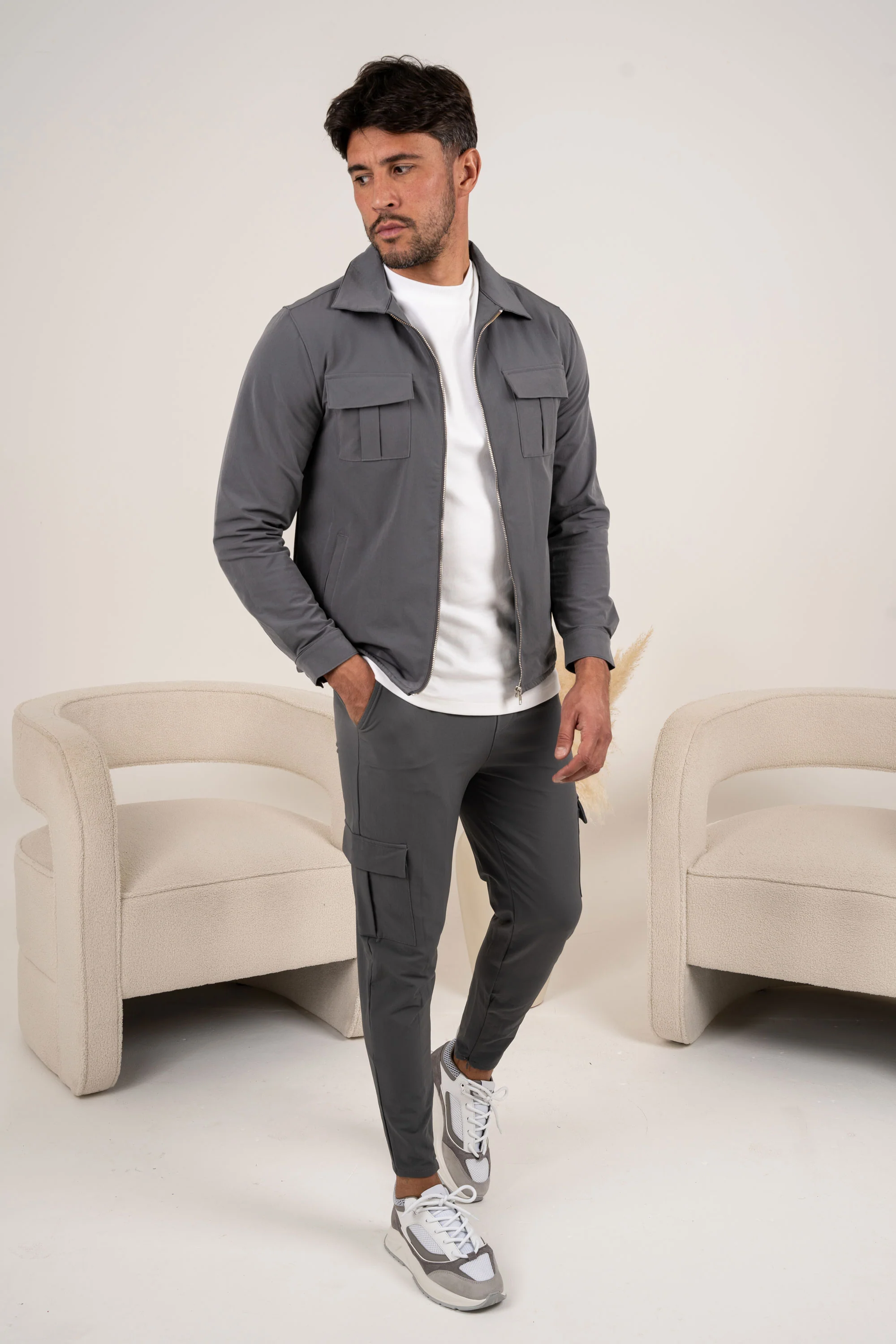 Premium Cargo Utility Pants - Charcoal