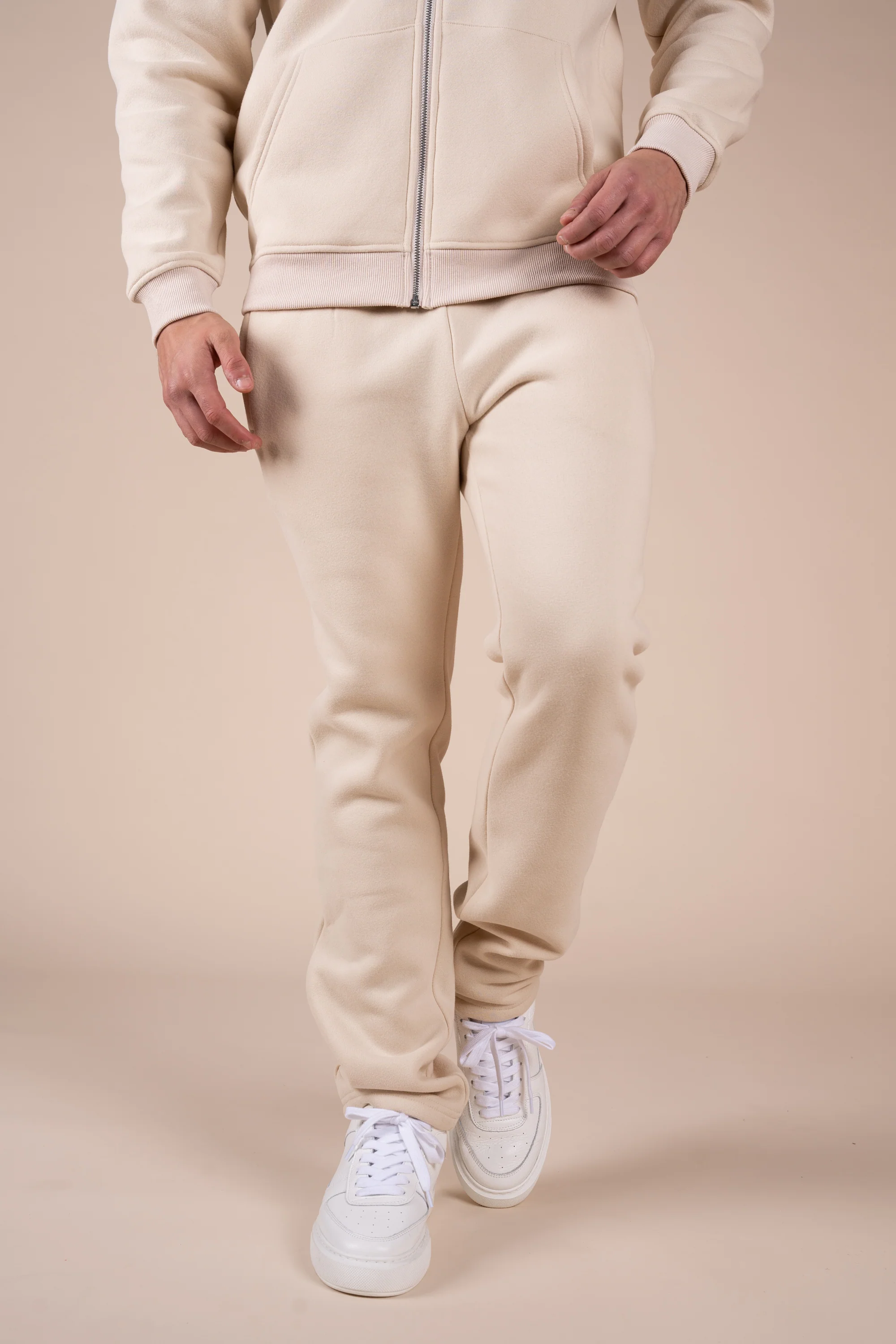 Premium Luxe Straight Leg Jogger - Stone