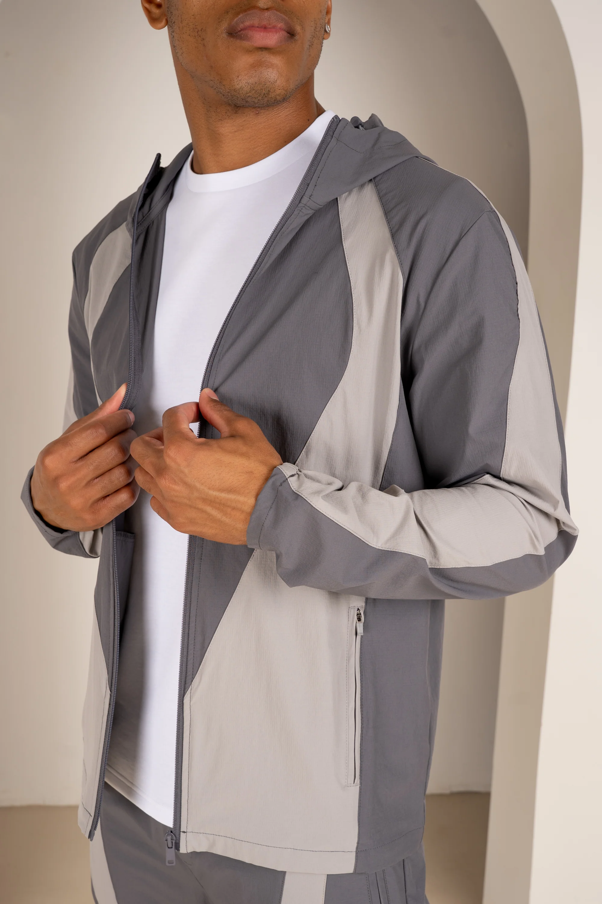 Premium Technical V2 Panelled Jacket - Grey