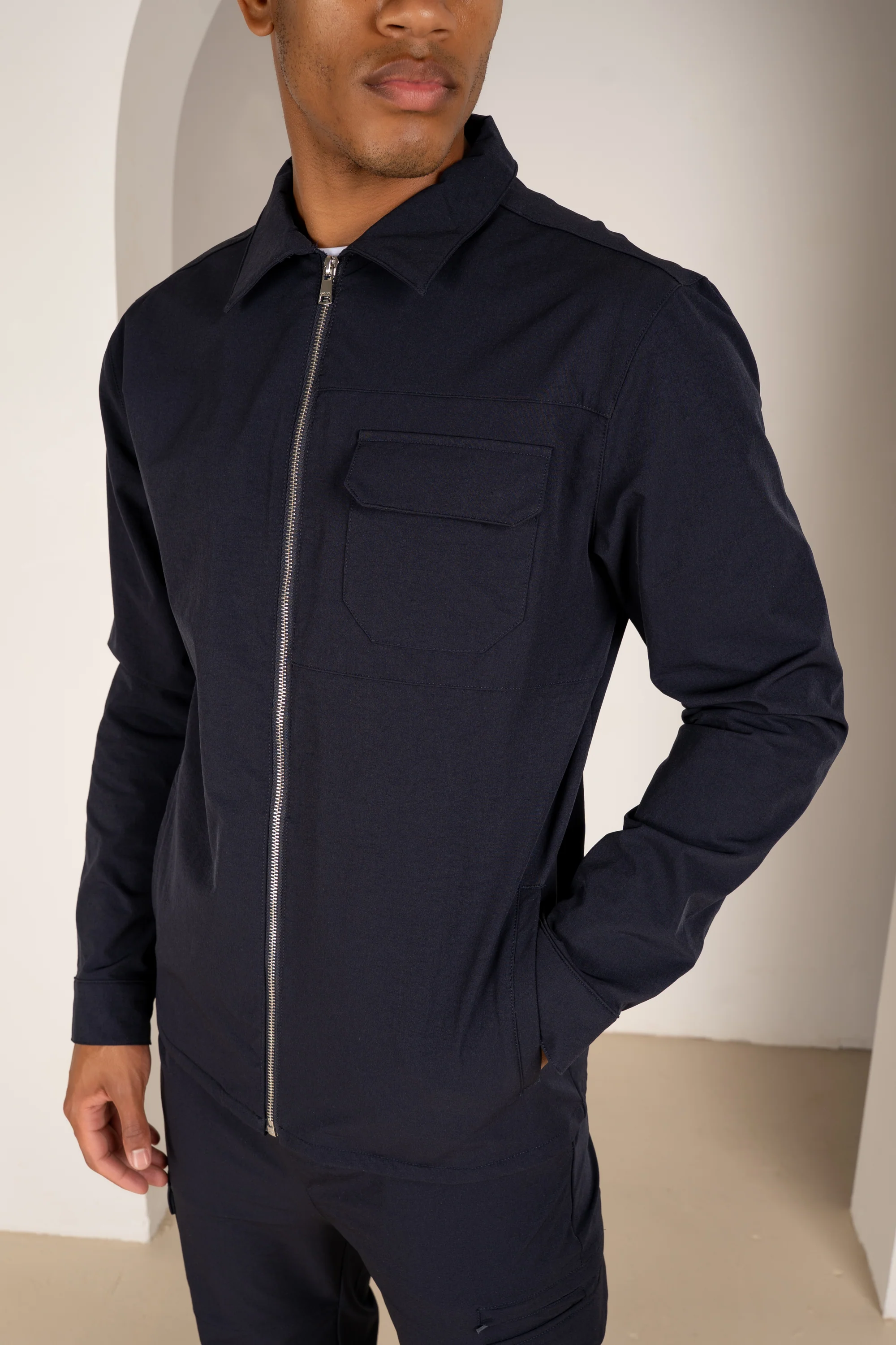 Premium Detail Cargo Jacket V2 - Navy