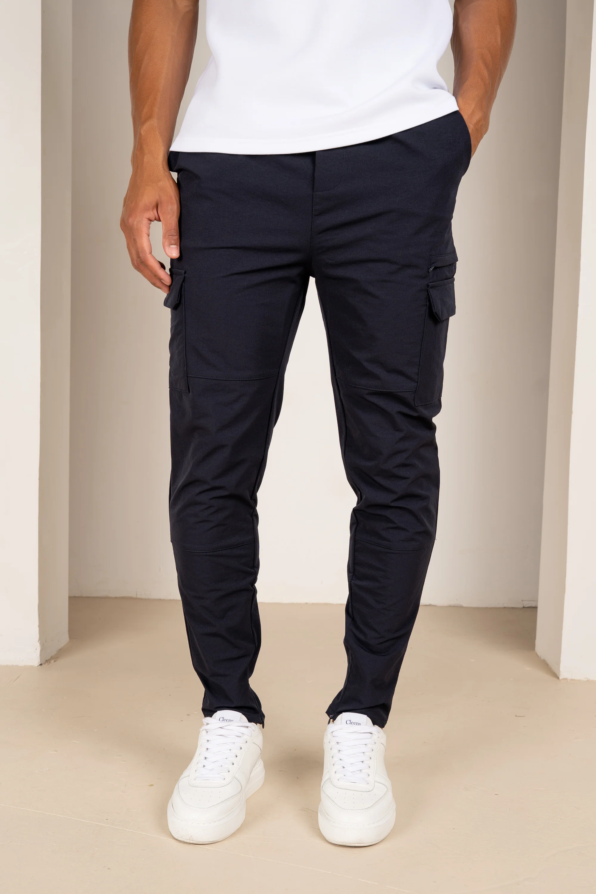 Premium Detail Cargo Pants V2 - Navy