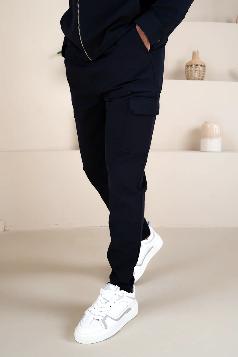 Premium Detail Cargo Pants V2 - Navy
