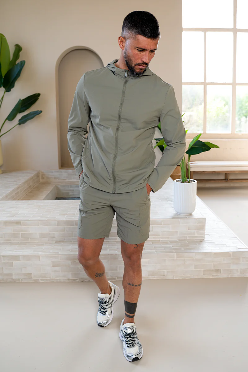 Premium Technical Windbreaker Jacket - Taupe (SS)