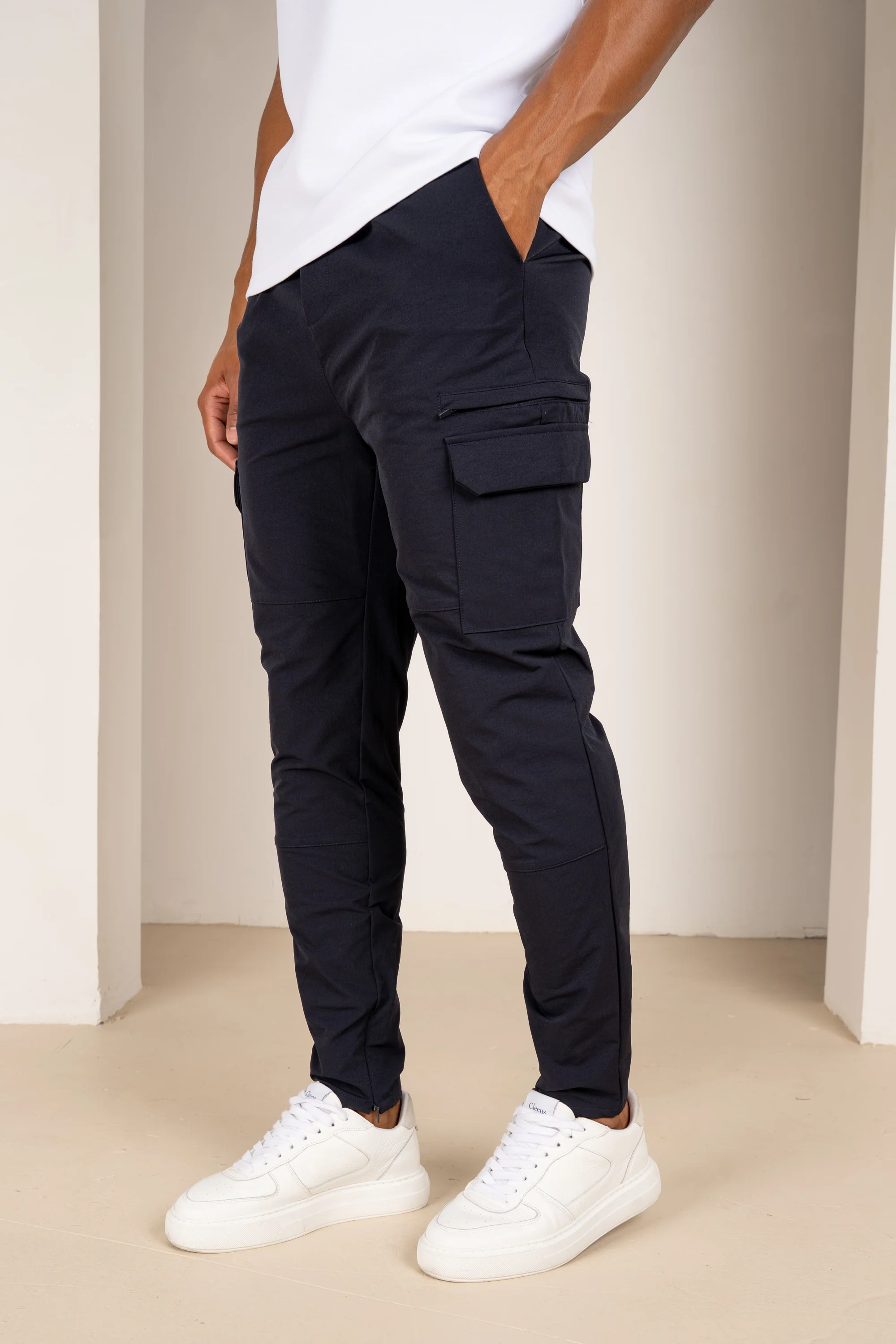 Premium Detail Cargo Pants V2 - Navy