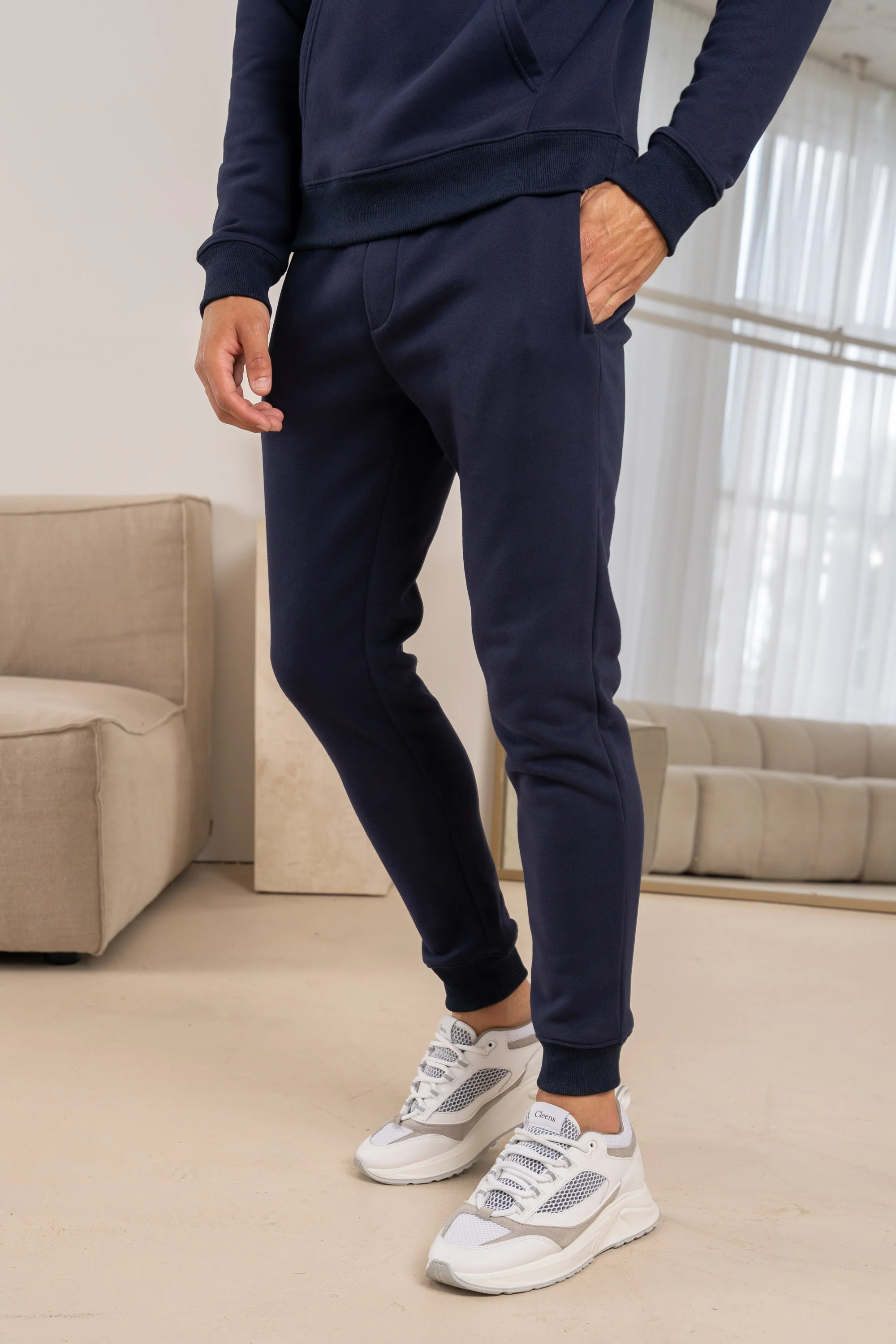 Premium Essential Tracksuit Hoodie - Navy