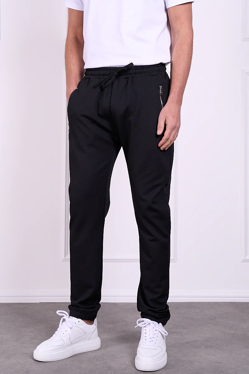 Pique Tailored Jogger - Black