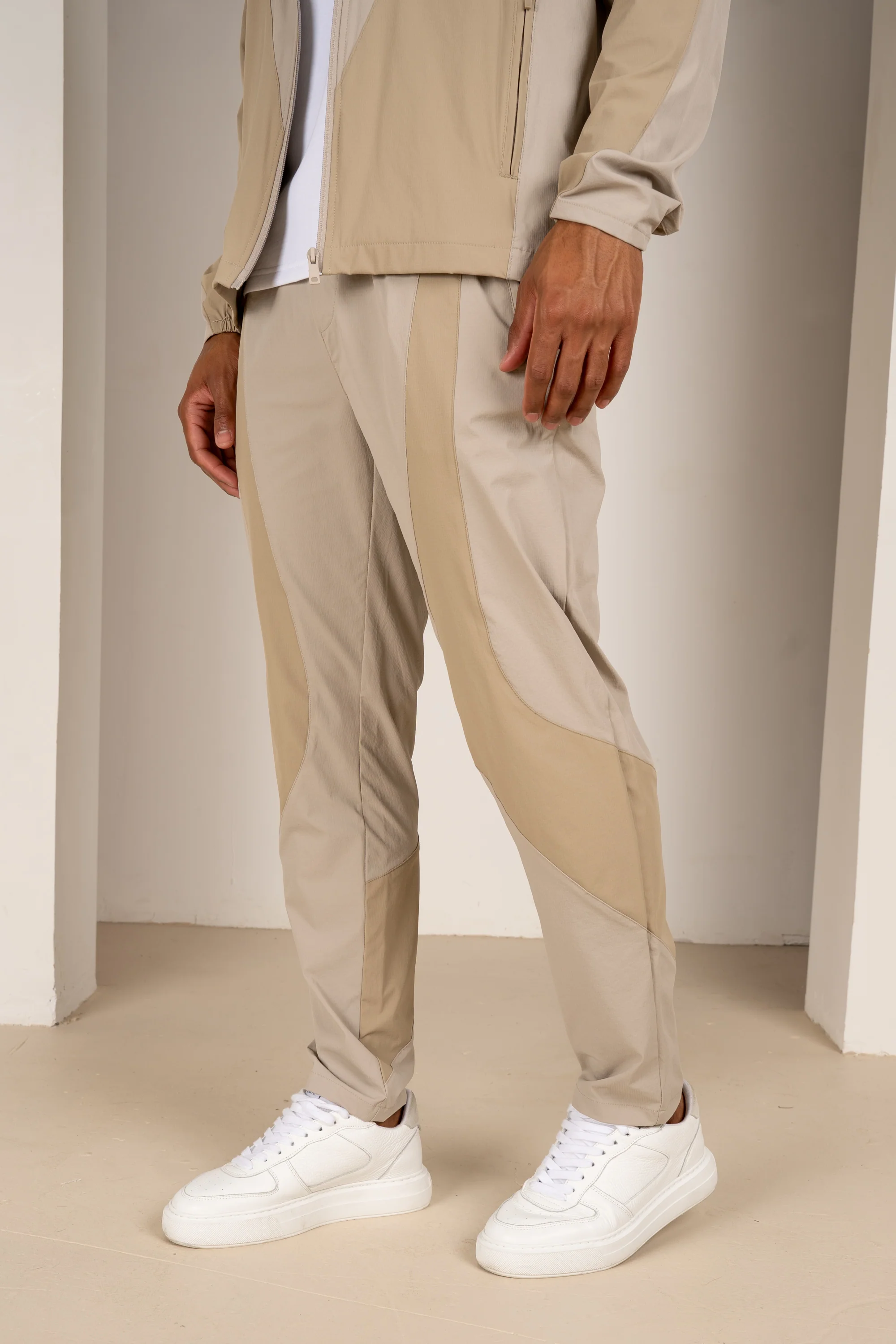 Premium Technical V2 Panelled Pants - Stone