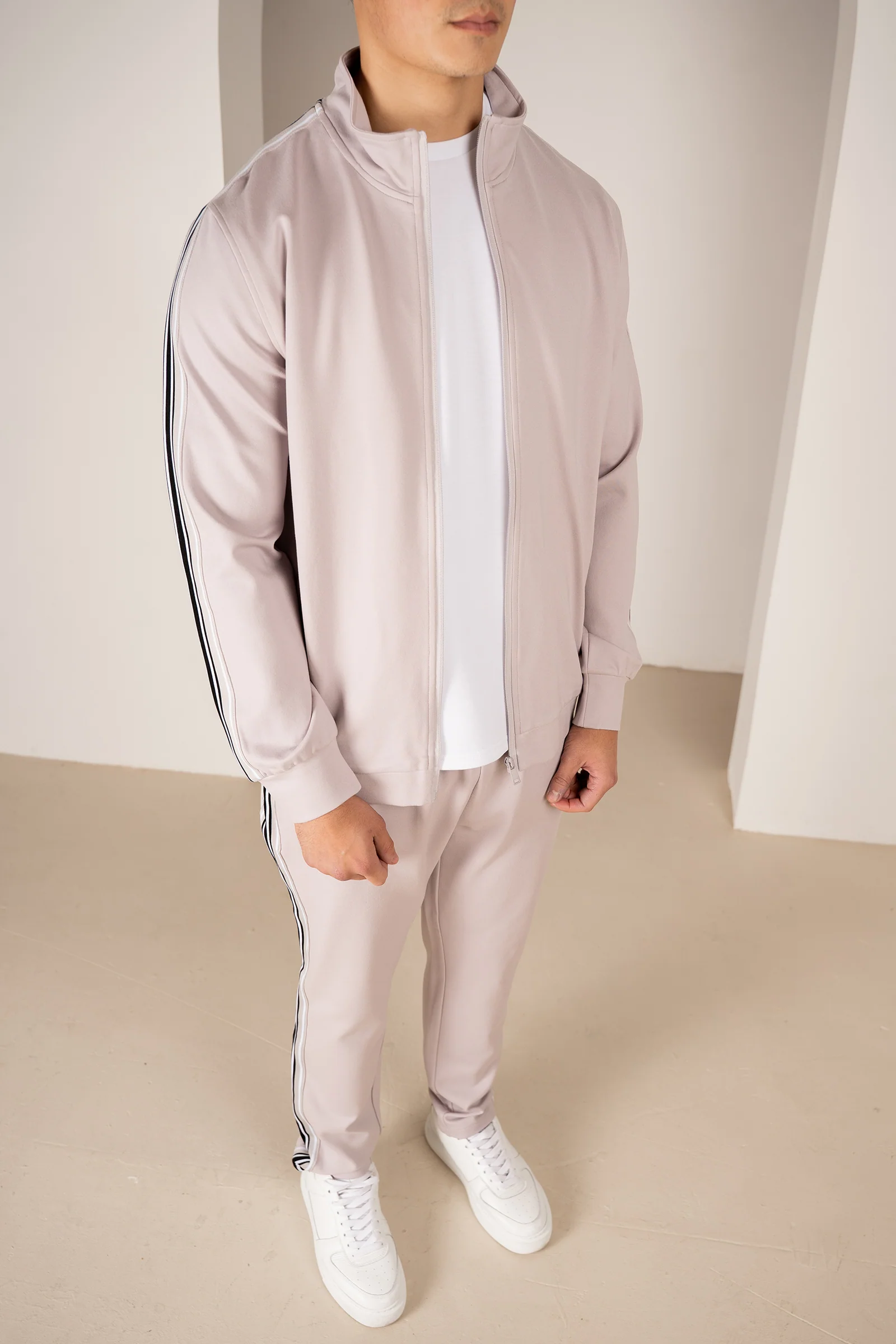 Side Stripe Pants - Grey