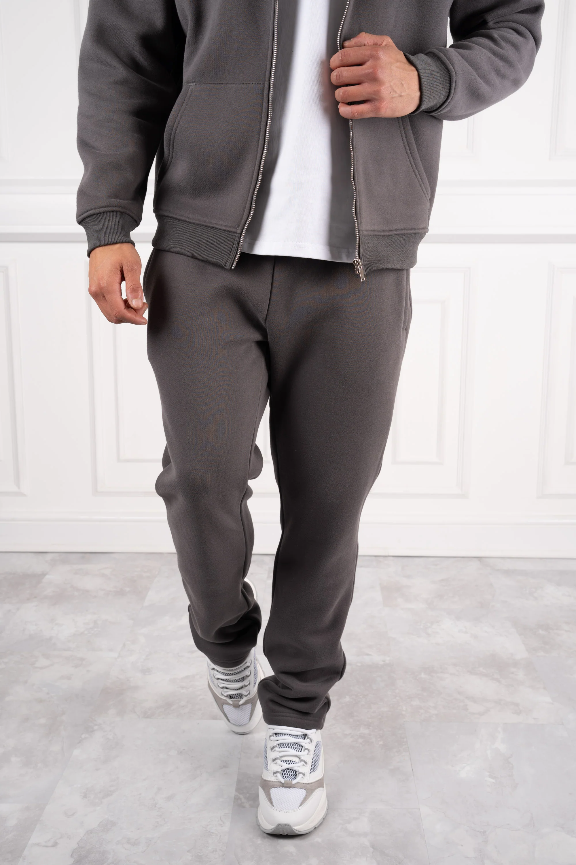 (Different leg length version) Premium Luxe Straight Leg Jogger - Charcoal