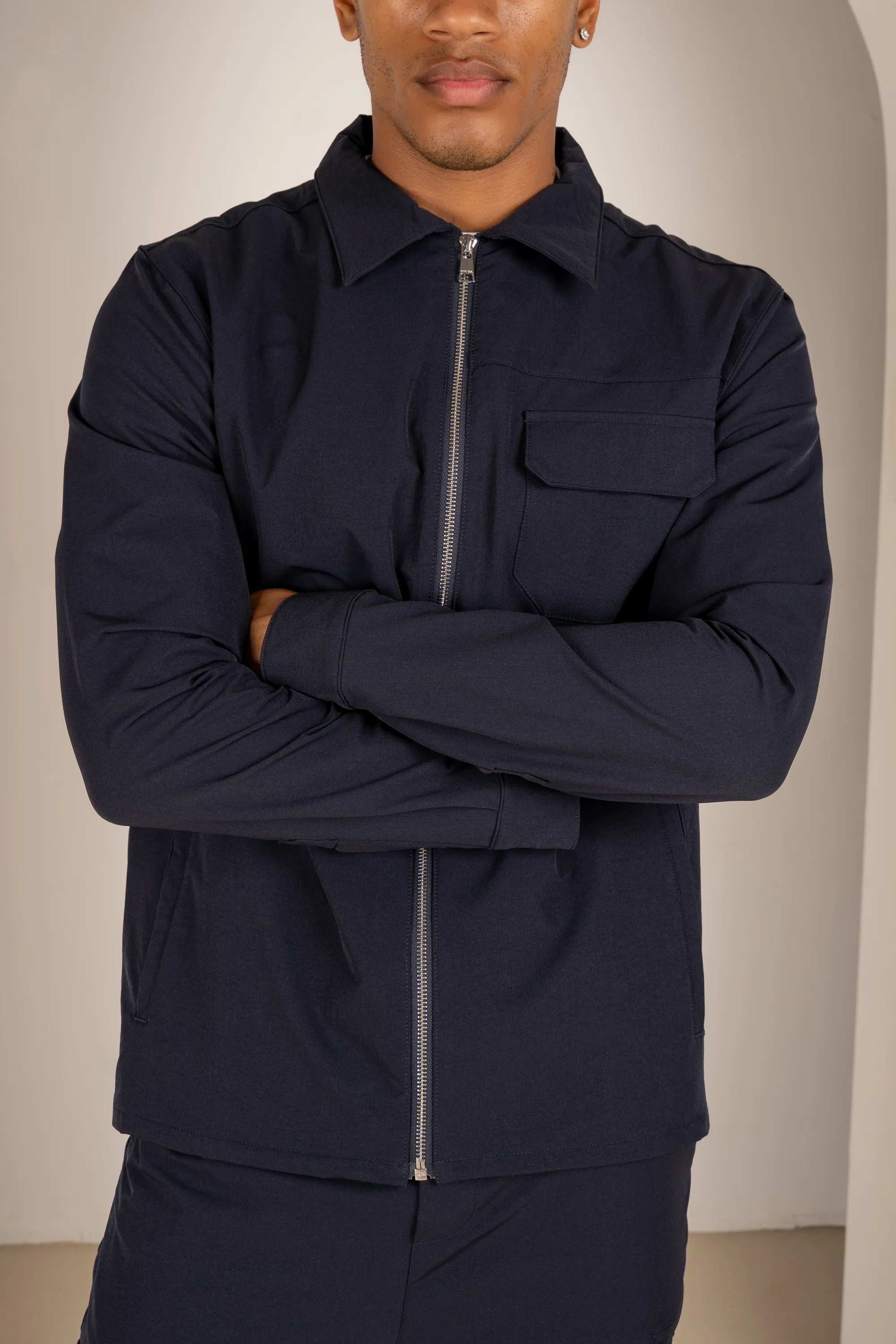 Premium Detail Cargo Jacket V2 - Navy