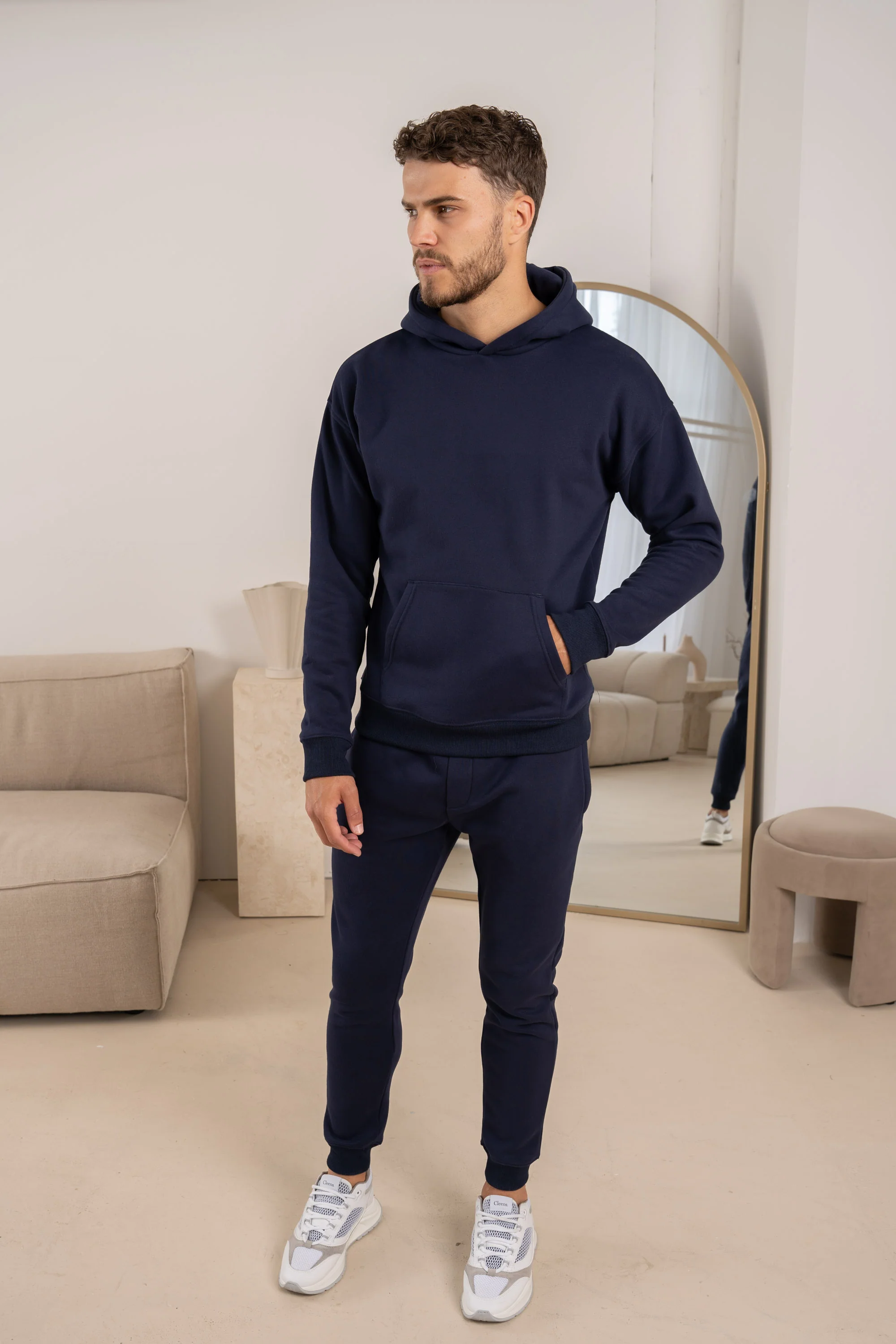 Premium Essential Tracksuit Hoodie - Navy
