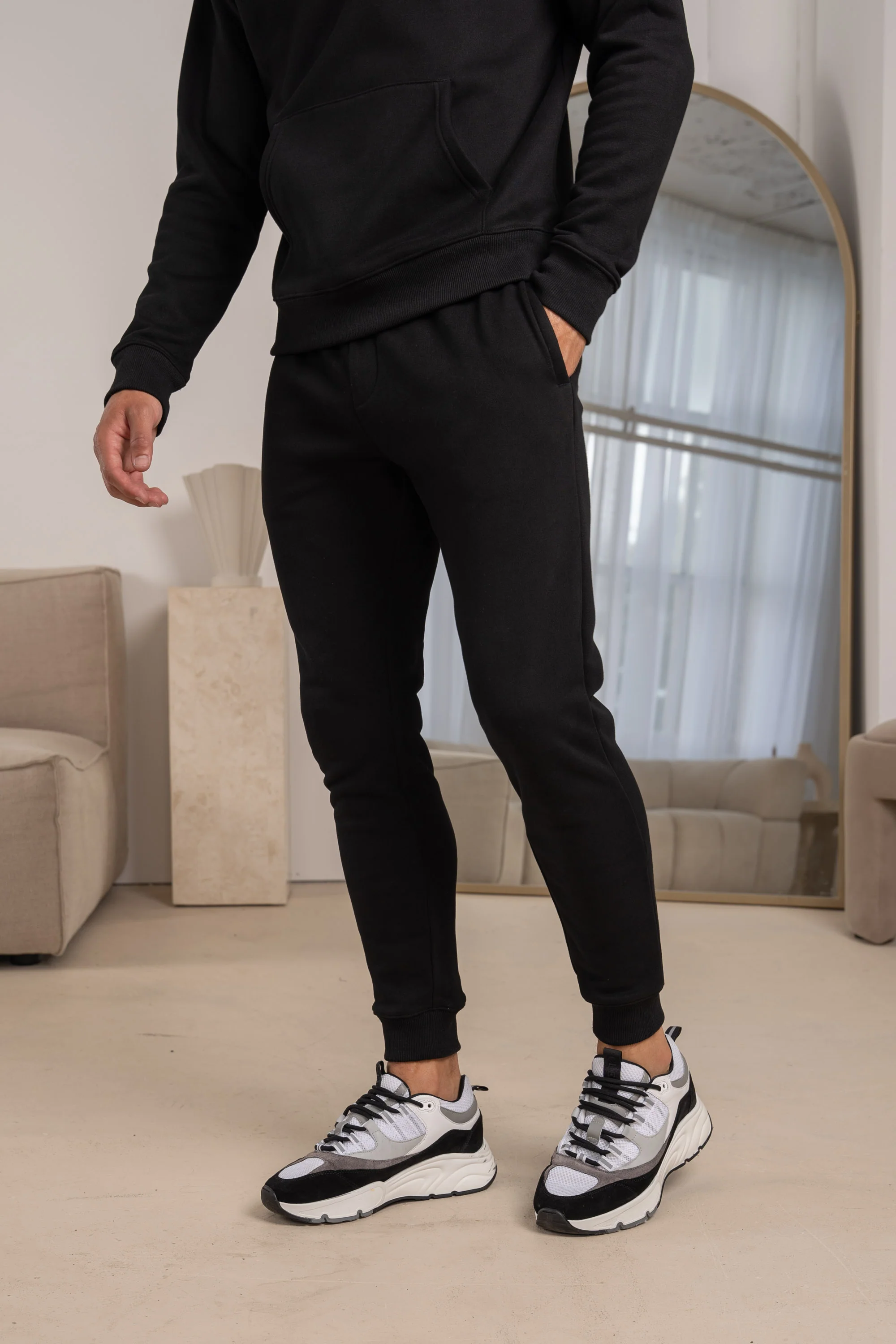 Premium Essential Tracksuit Jogger - Black