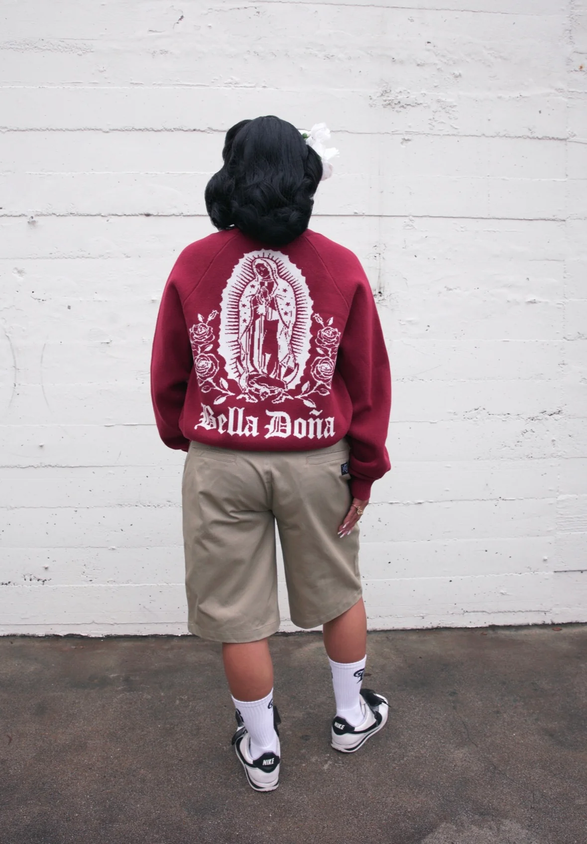 Virgencita Cardigan - Burgundy