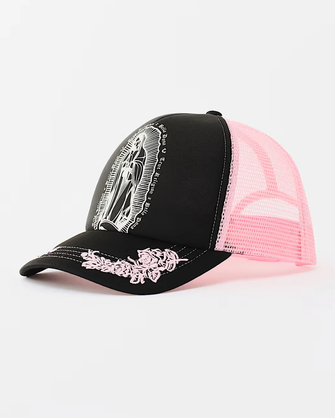 True Religion x Bella Doña - Guadalupe Trucker Hat - Black