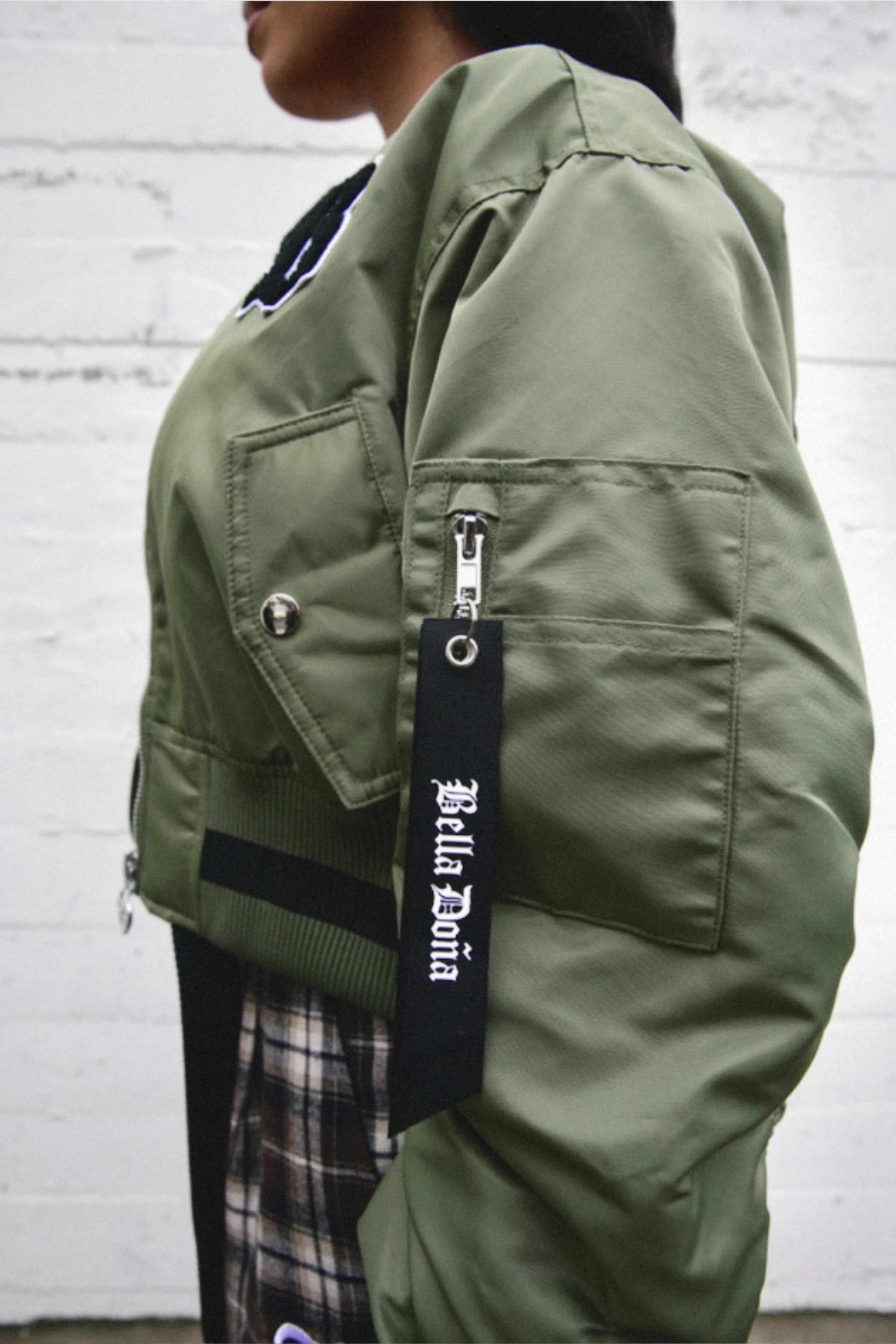 Pray Hands Bomber Jacket - Green