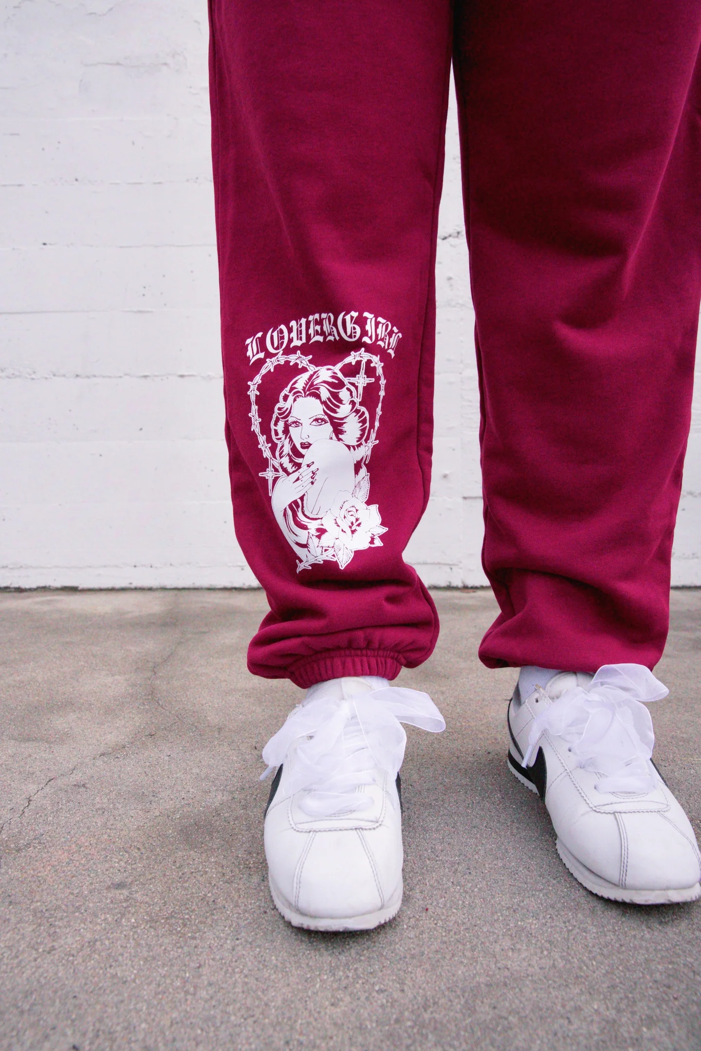 Lovergirl Lightweight Sweats - Burgundy