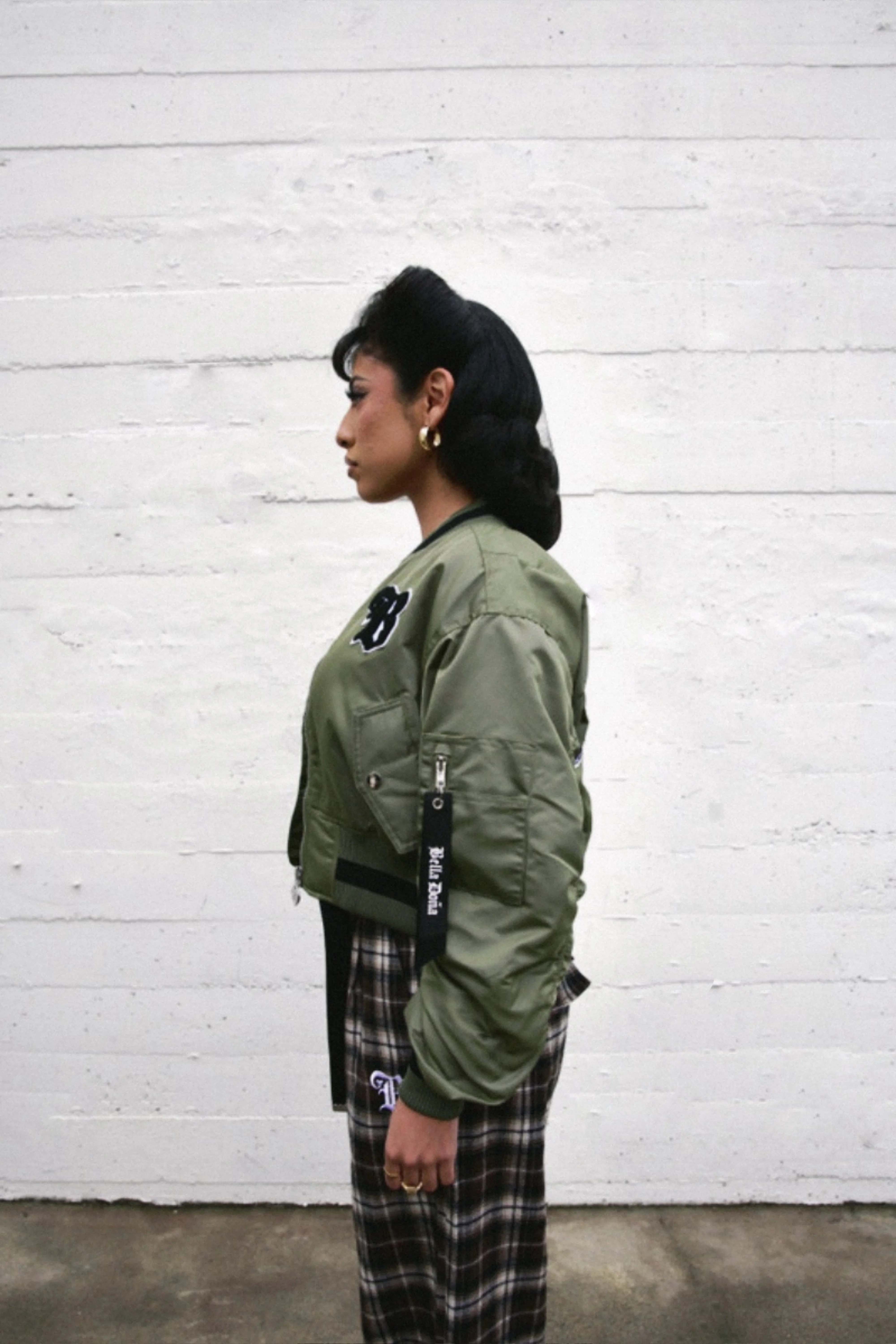 Pray Hands Bomber Jacket - Green