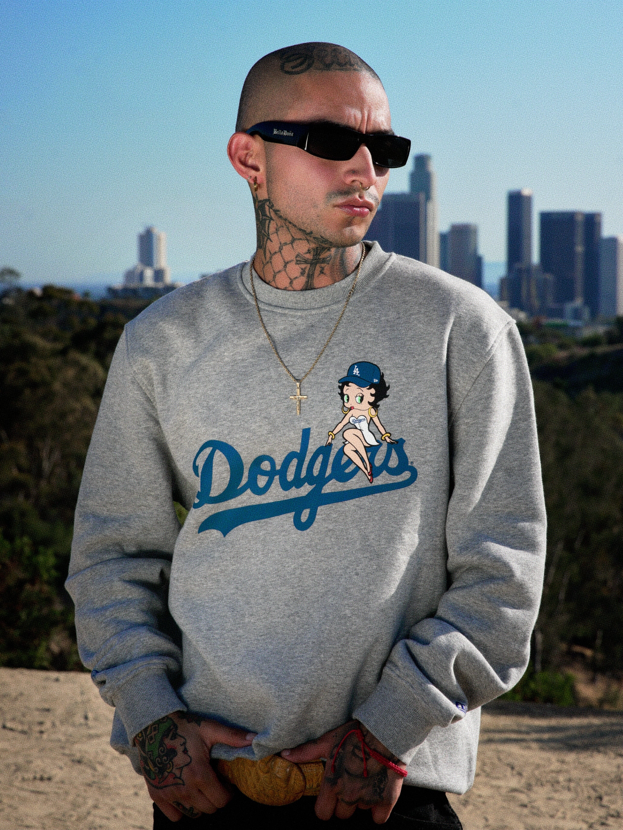 Bella Doña x Betty Boop x Los Angeles Dodgers Unisex Crewneck